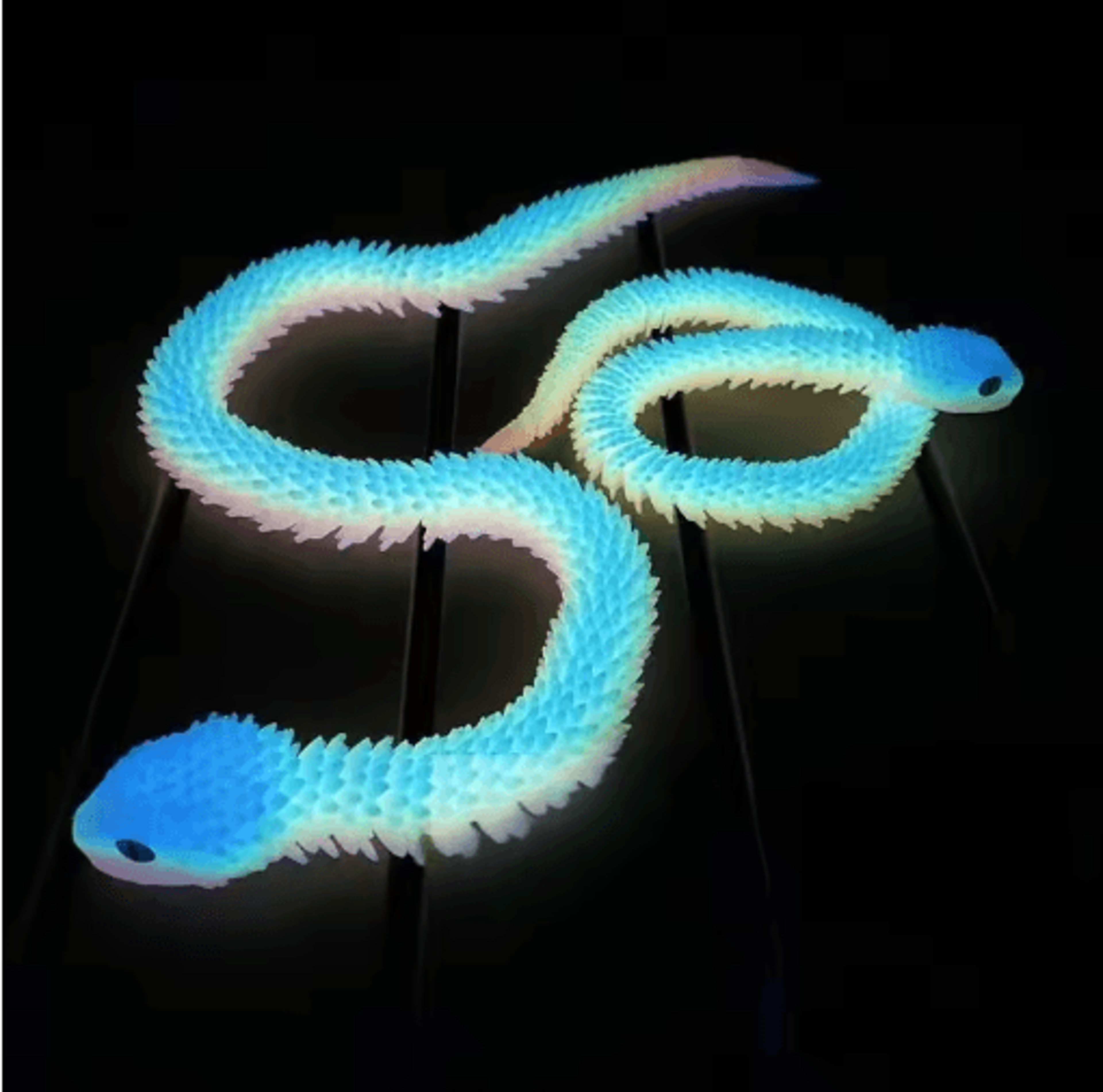 3D Articulated Cobra Snake Egg Statue For Desktop Decor 4