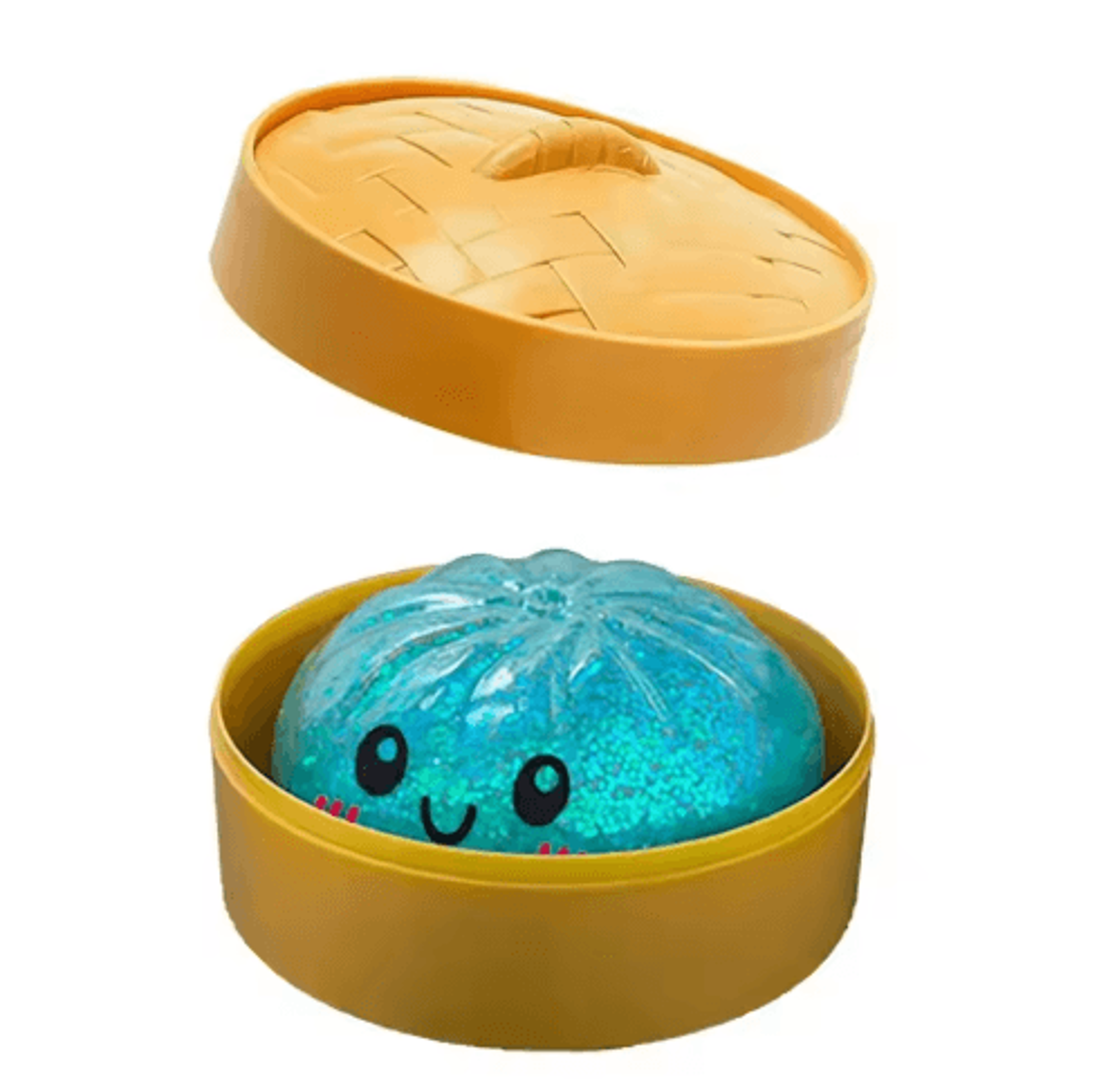 Dumpling Squishy Toy With Bamboo Steamer Box For Stress Relief 2