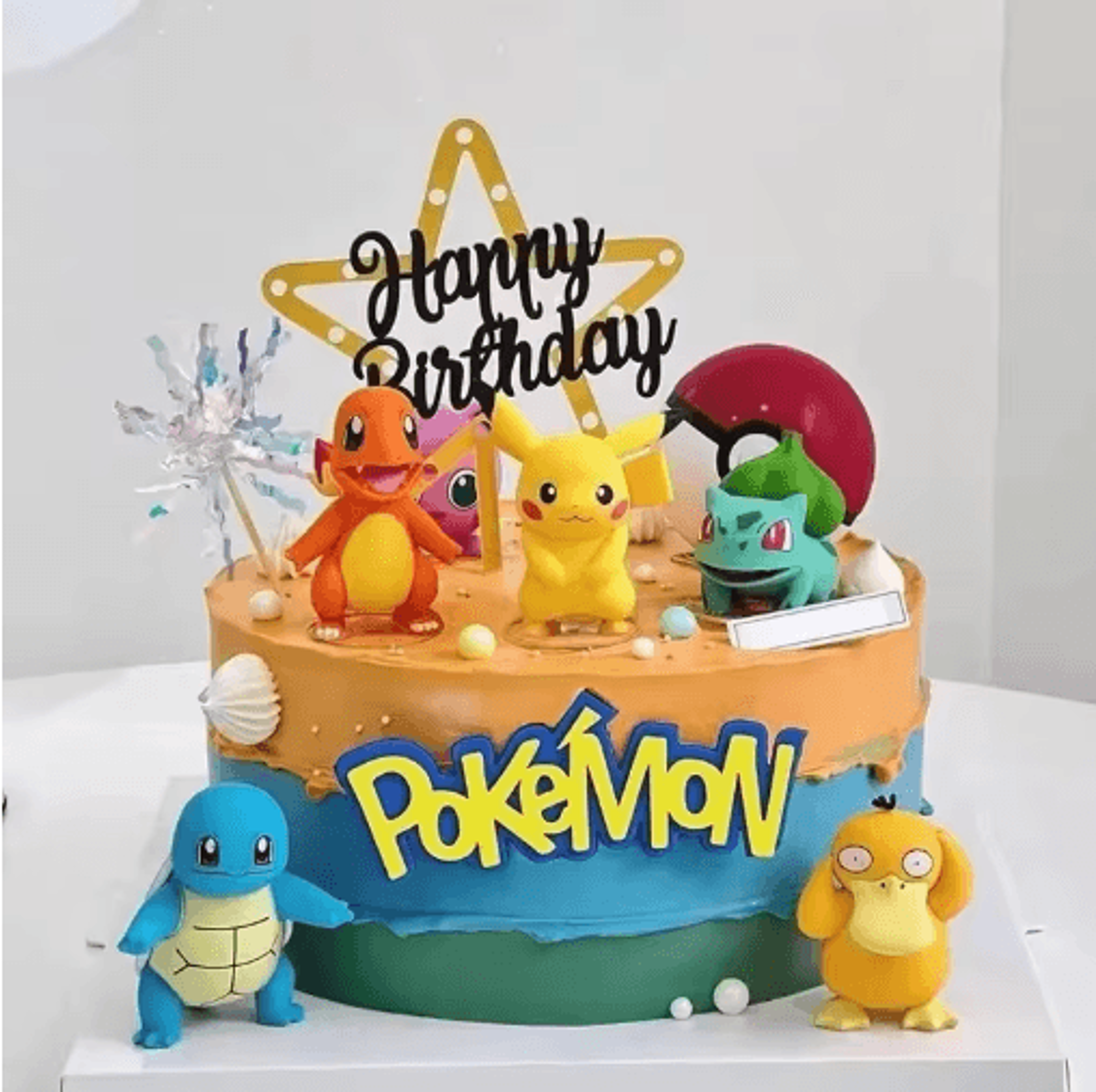 Pokemon Cake Topper Set With Pikachu Figures And Poke Ball Decorations 7