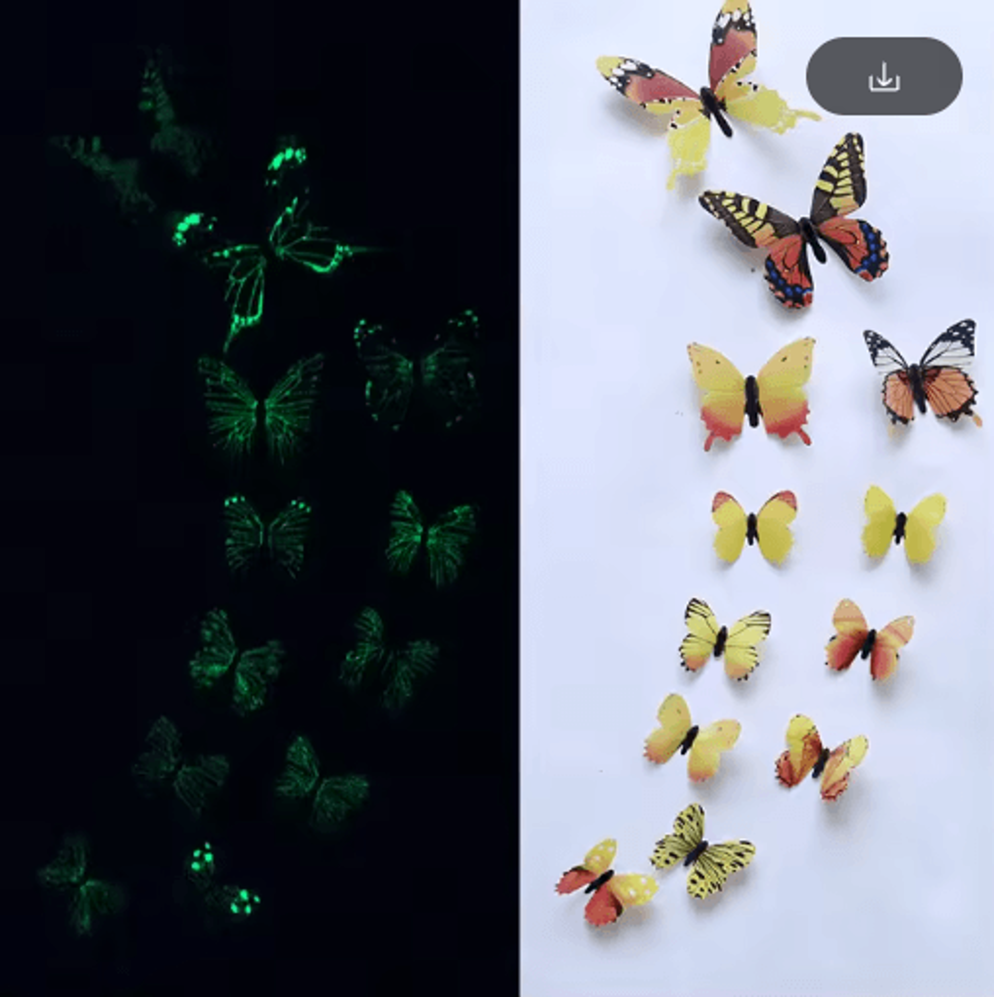 12Piece Luminous 3D Butterfly Wall Stickers For Home And Party Decor 1