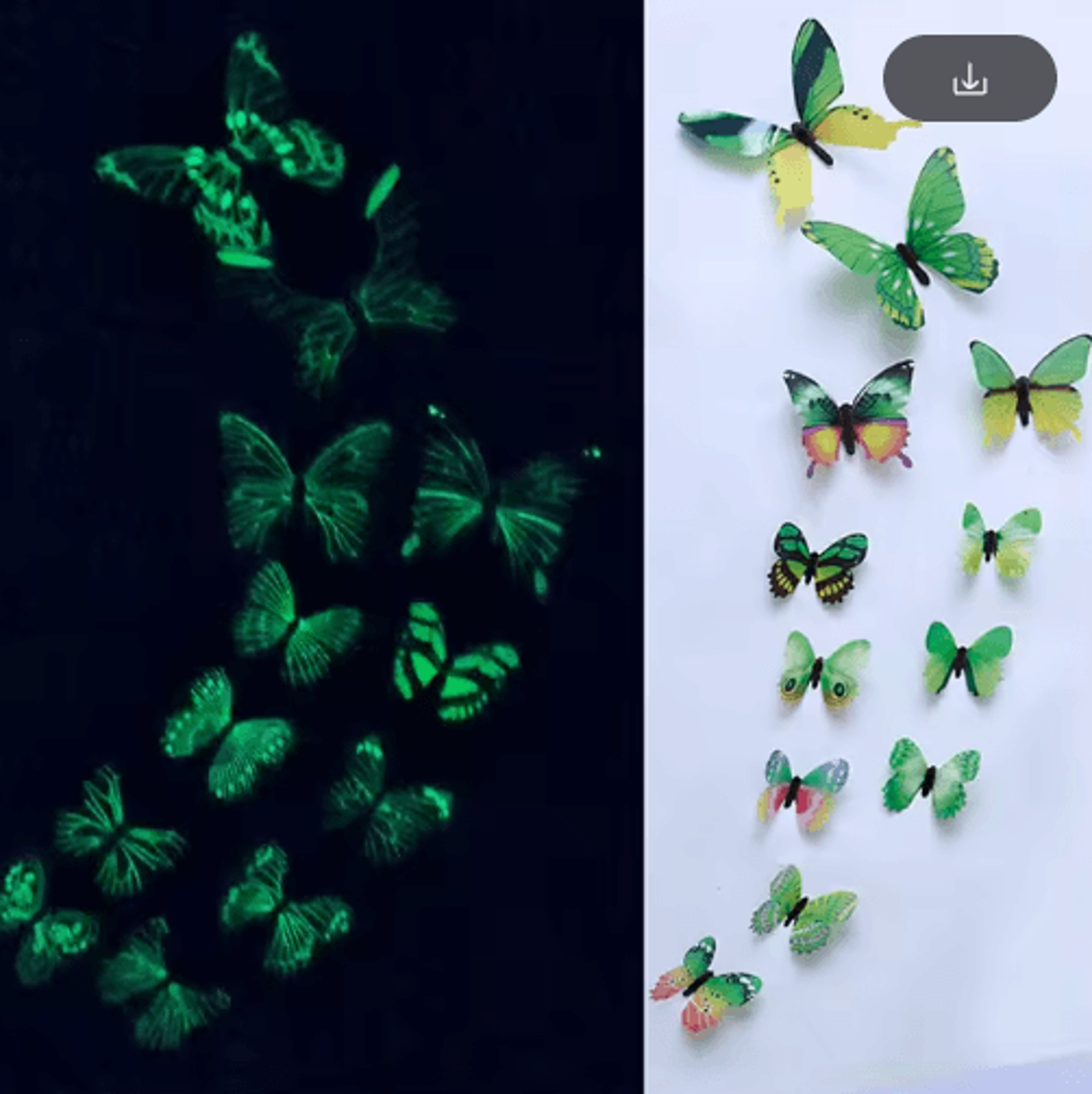 12Piece Luminous 3D Butterfly Wall Stickers For Home And Party Decor 2