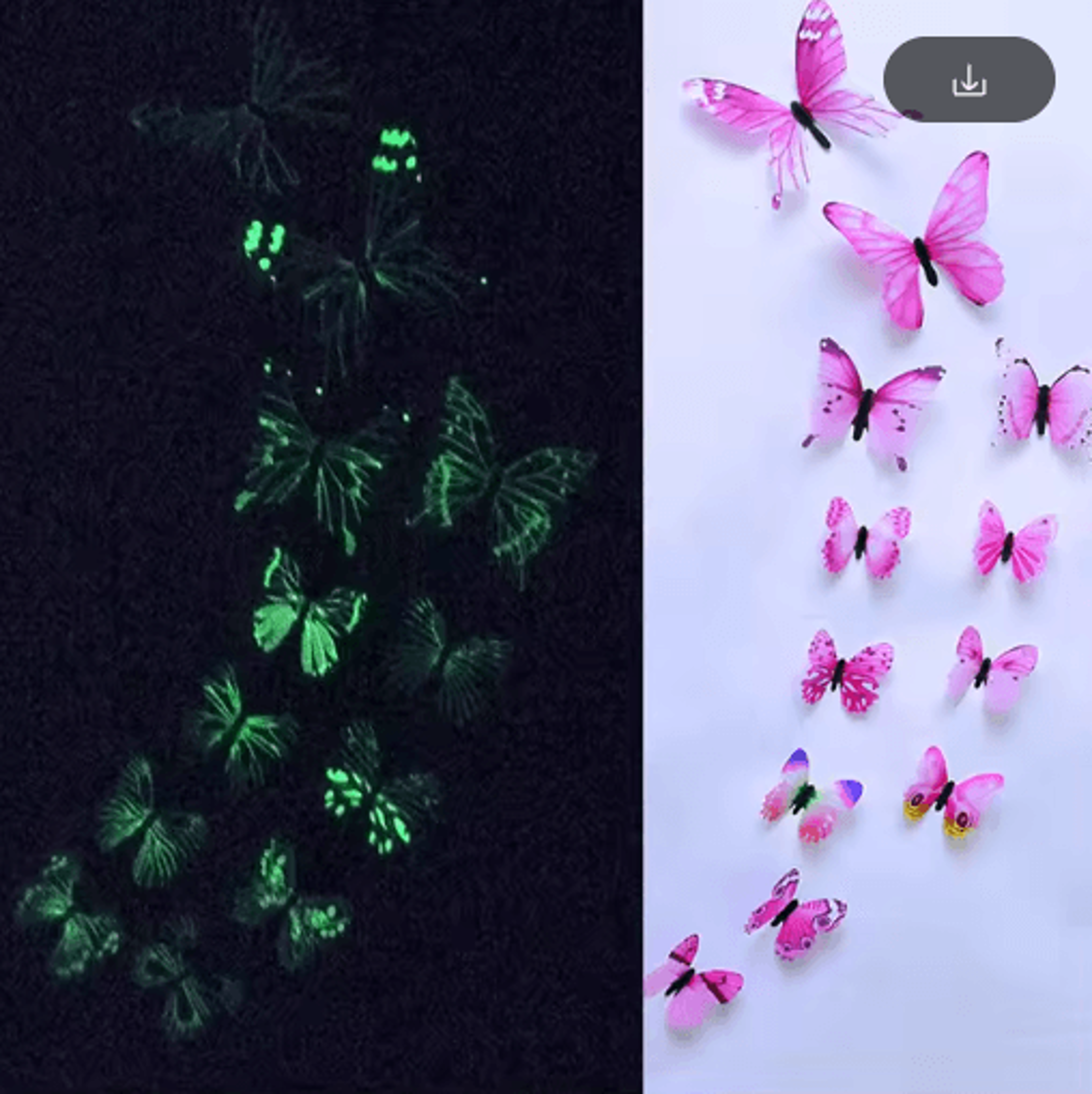 12Piece Luminous 3D Butterfly Wall Stickers For Home And Party Decor 3