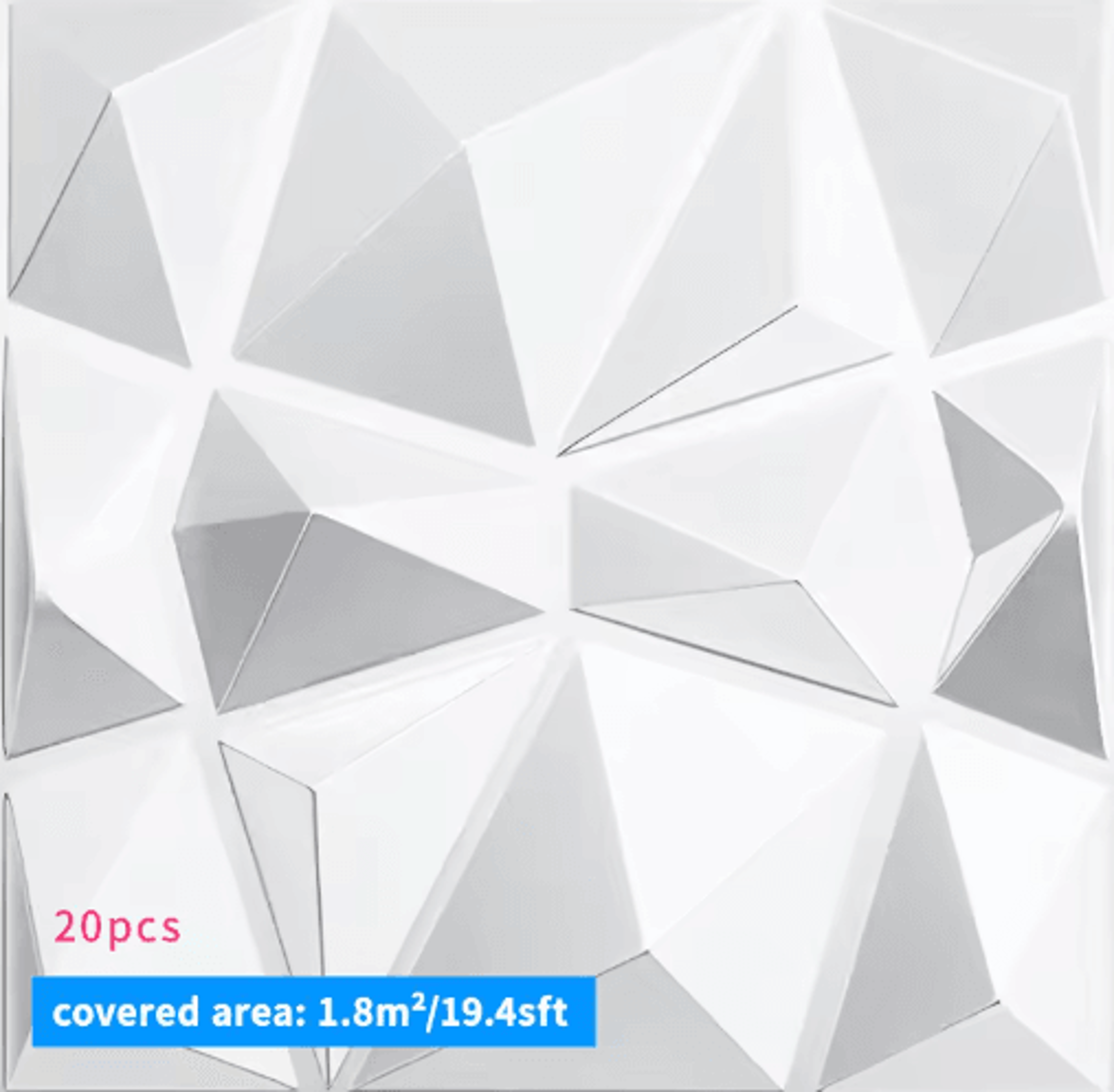 20Piece 30x30cm 3D Wall Panels For Modern Interior Decor 7
