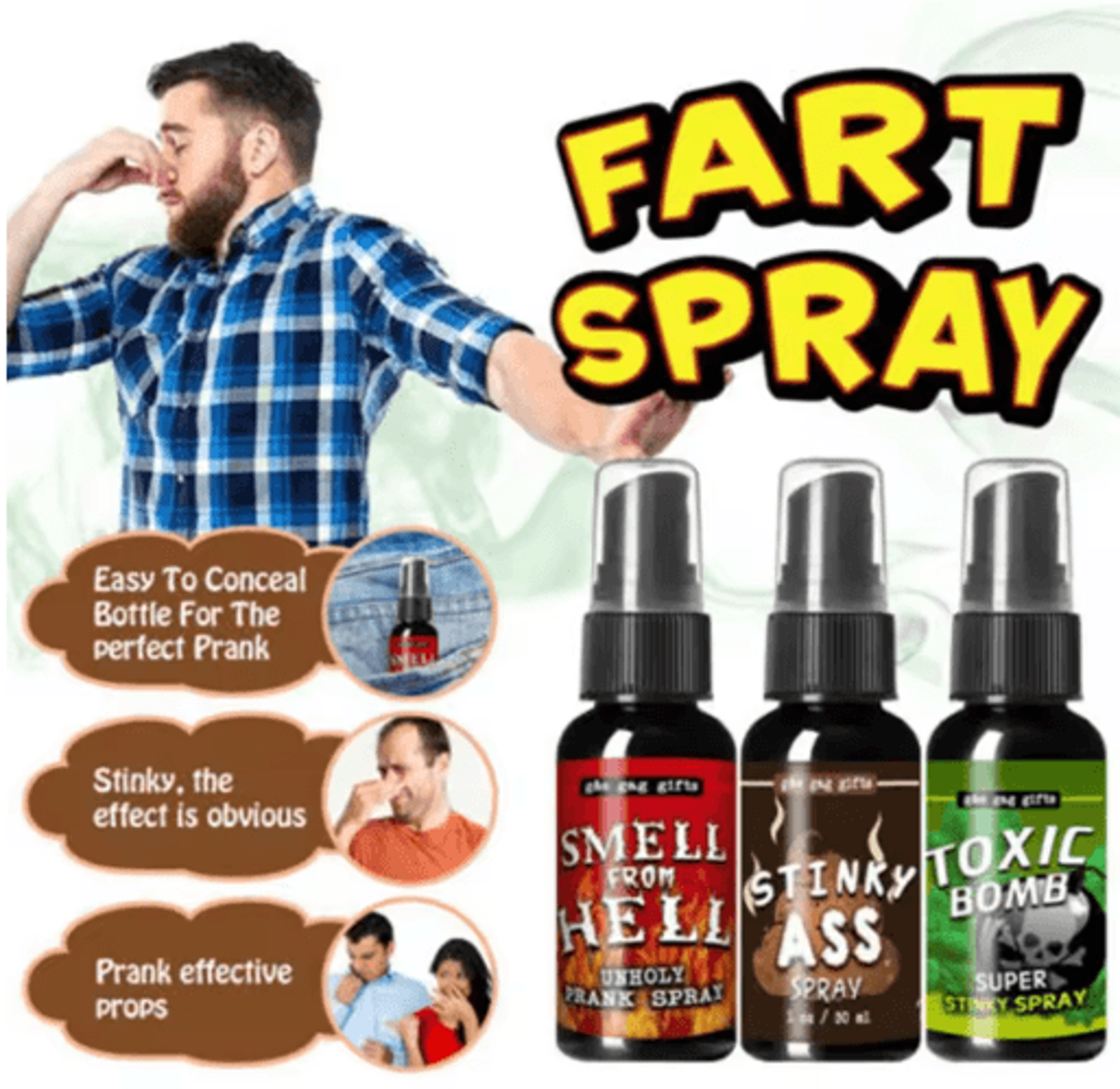 30ML Stink Bomb Fart Spray For Pranks And Gag Gifts 5