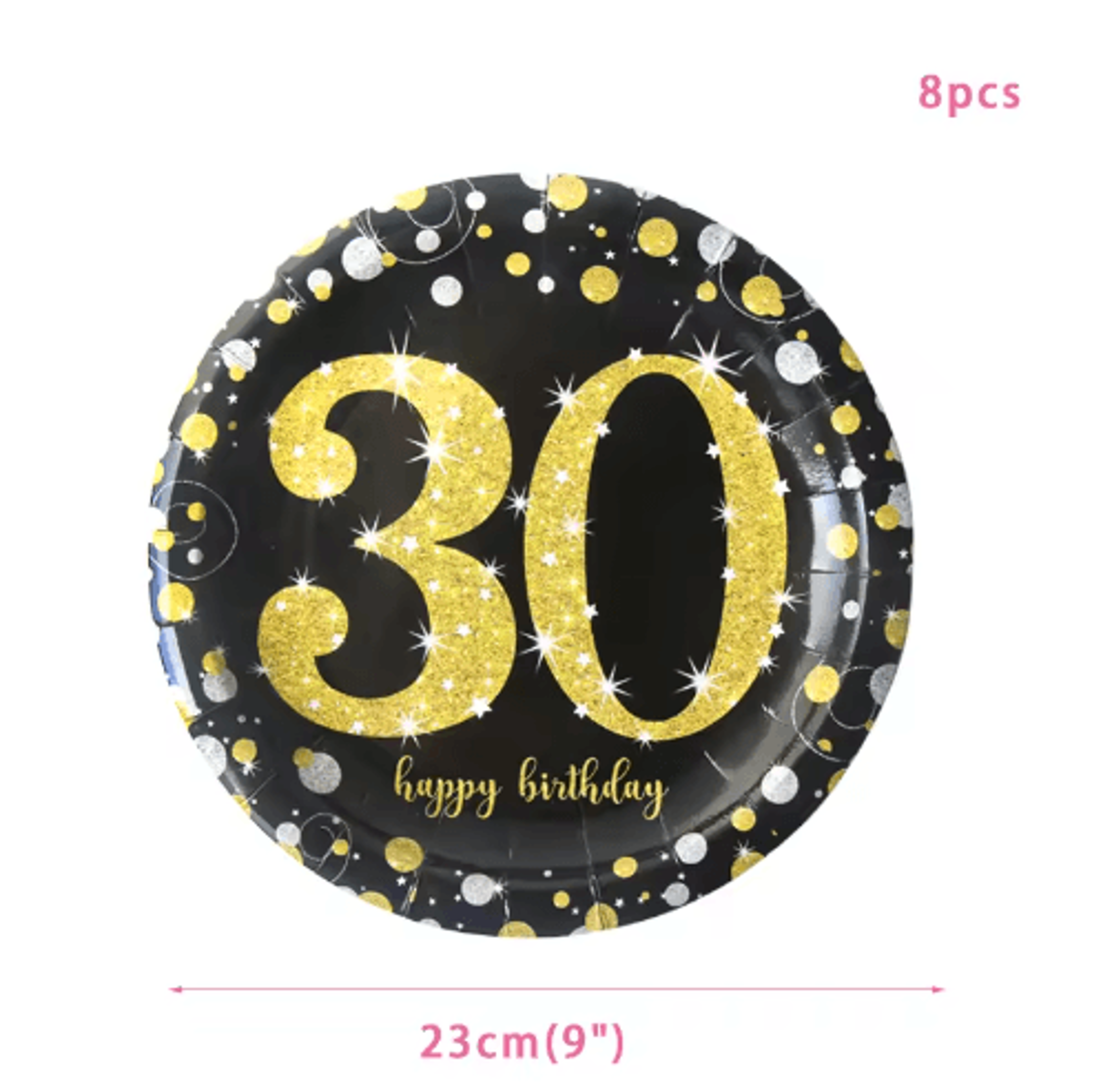 30th 40th 50th 60th Birthday Banner With Number Balloons 12