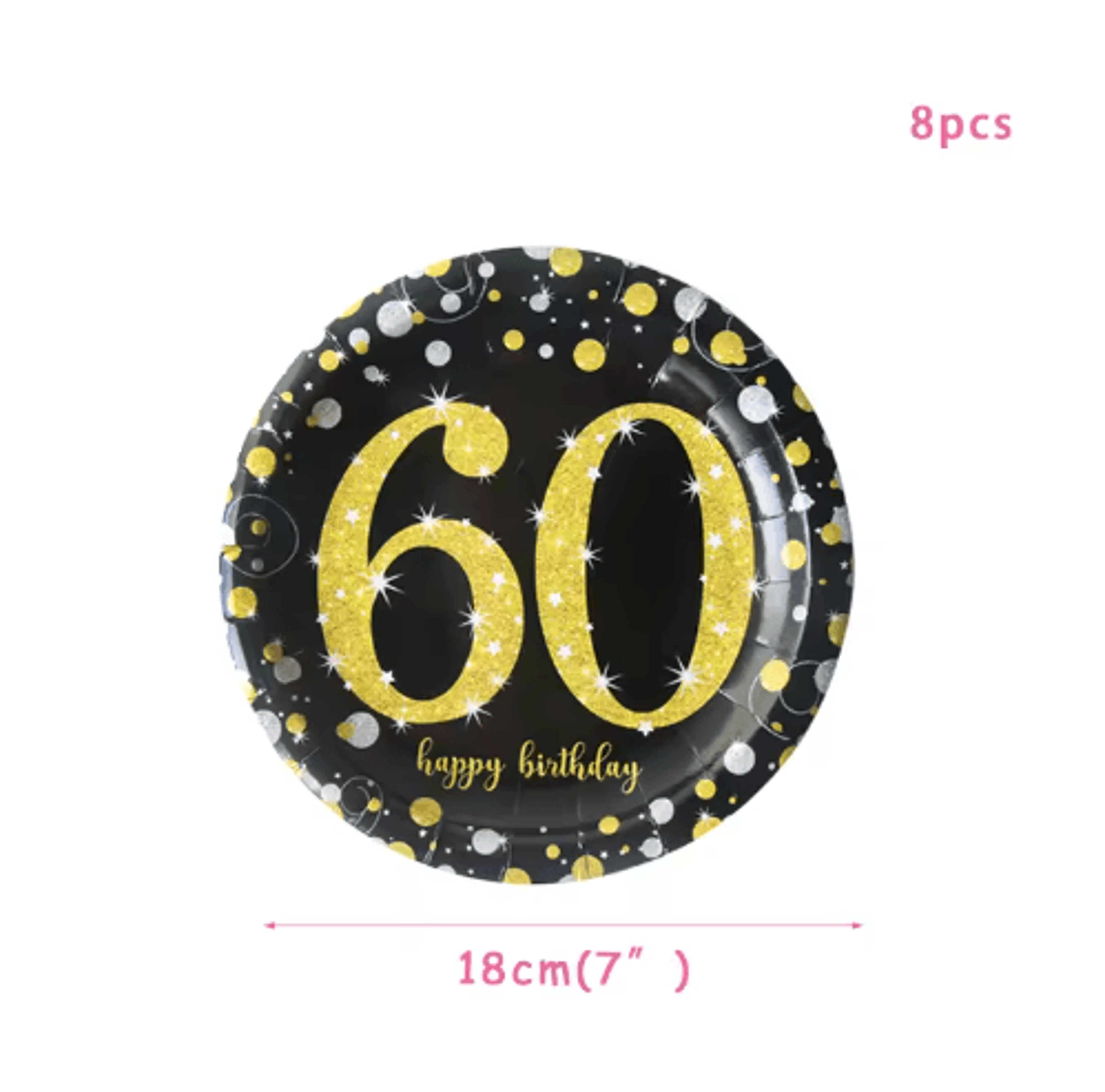 30th 40th 50th 60th Birthday Banner With Number Balloons 8