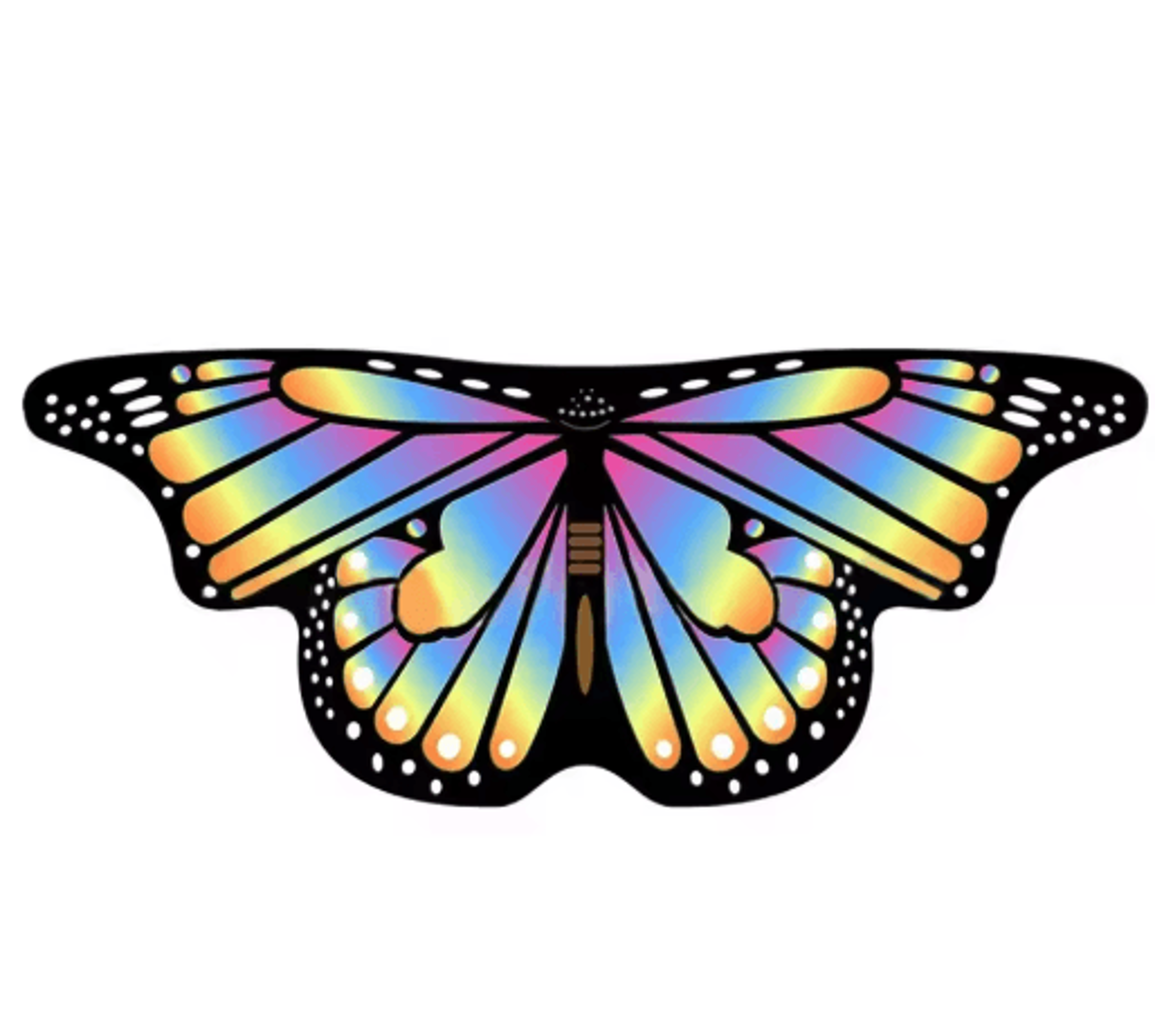 Colorful Butterfly Wings Cape For Kids Fairy DressUp 9