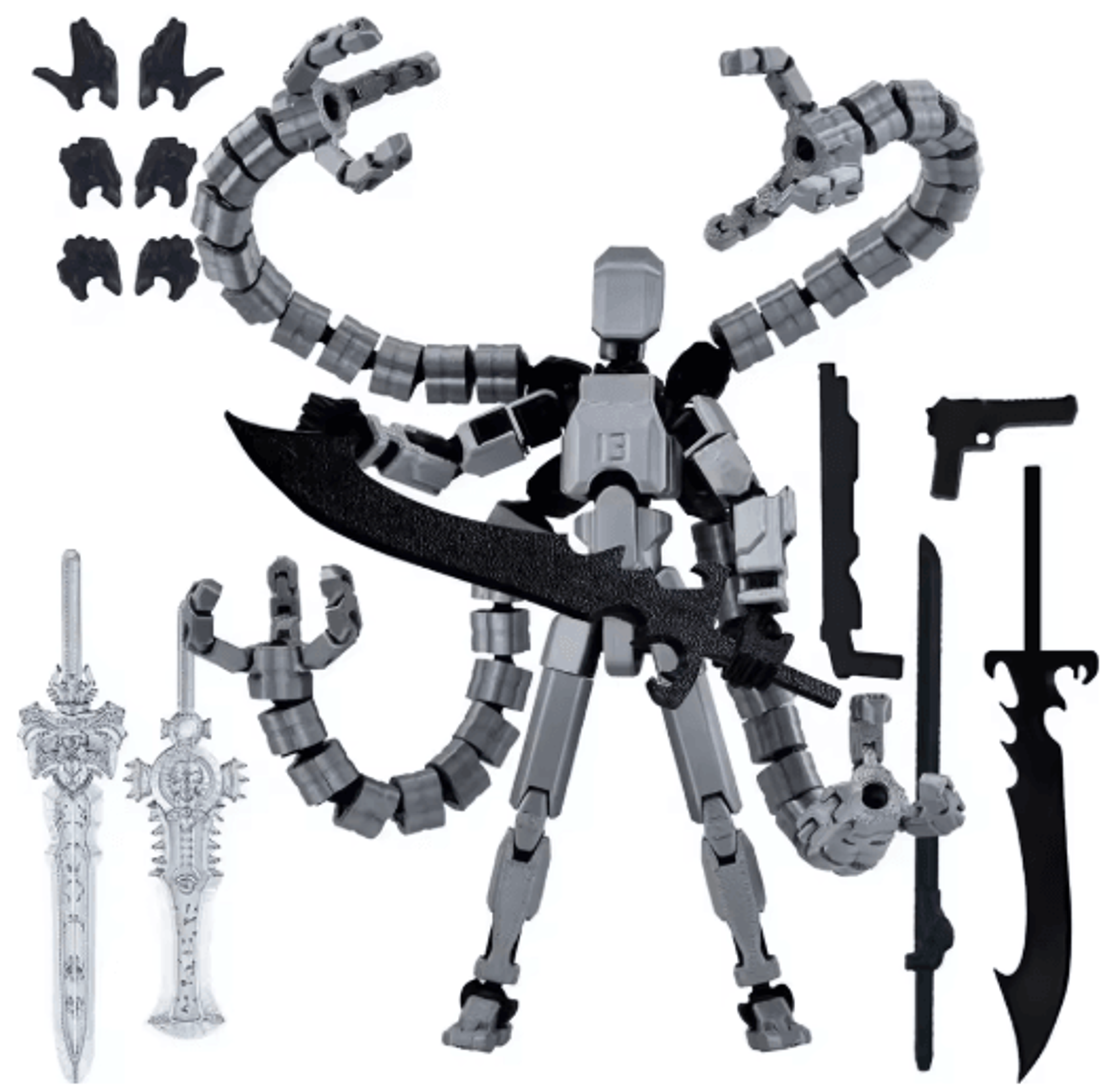 T13 3D Printed Articulated Robot Action Figure 0