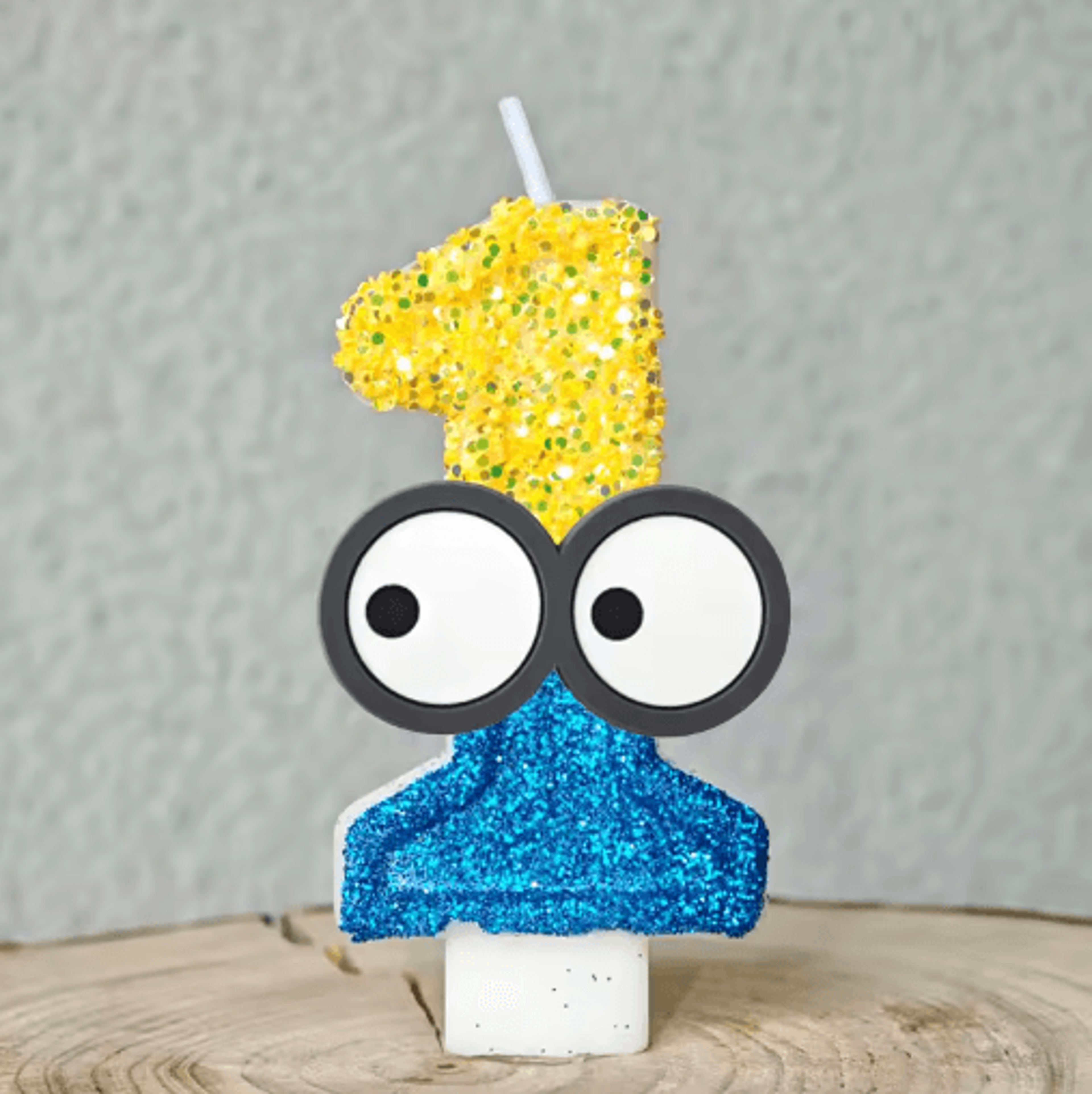 Cute Yellow Banana Man Number Birthday Candle 09 5