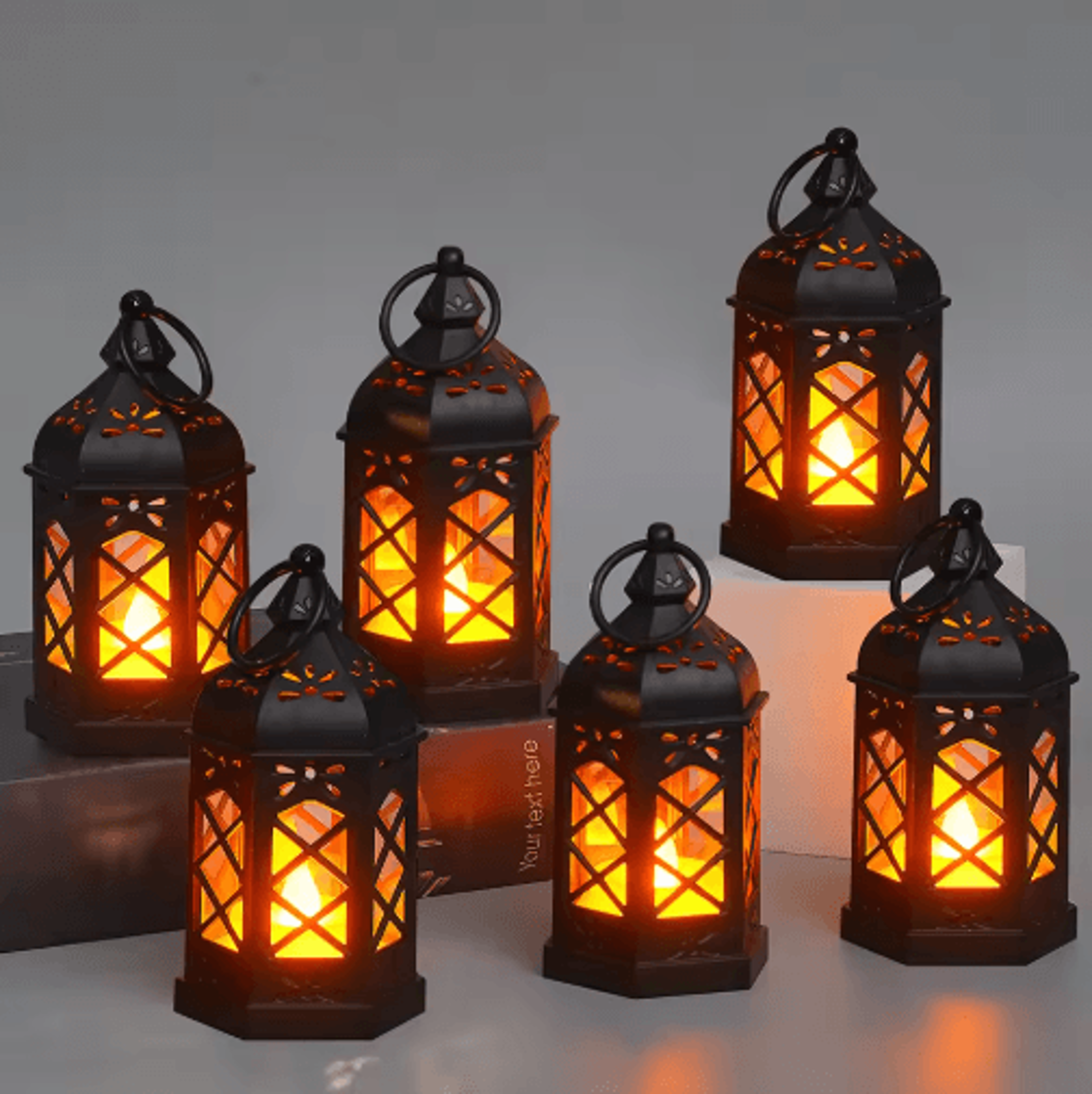 Retro Hexagonal LED Wind Lamp For Desktop And Home Decor 0