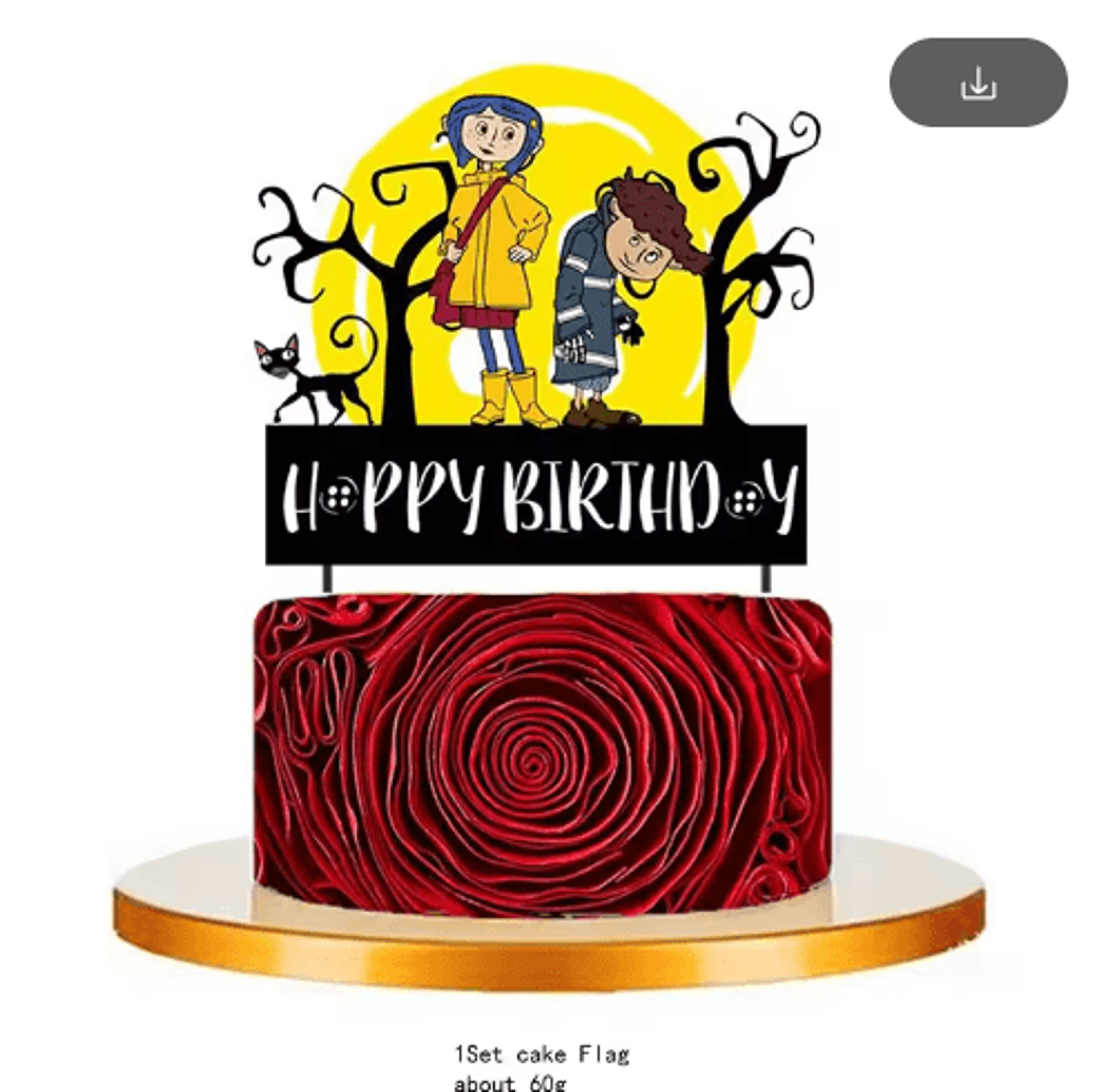 CoralineInspired Cartoon Party Supplies For Kids Birthday Decor 6