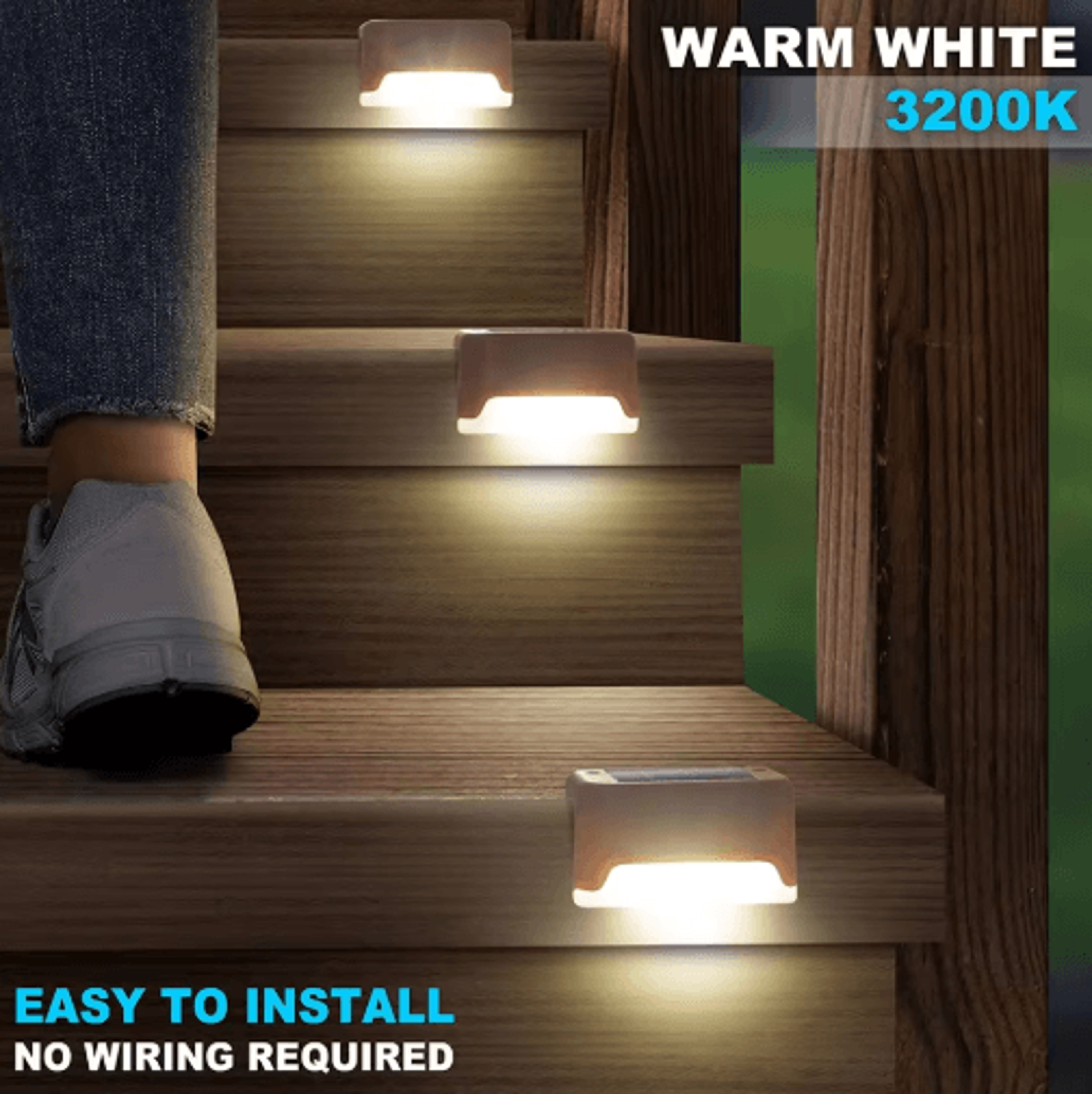 120PCS Solar Deck Lights For Stairs Fences And Pathways 8