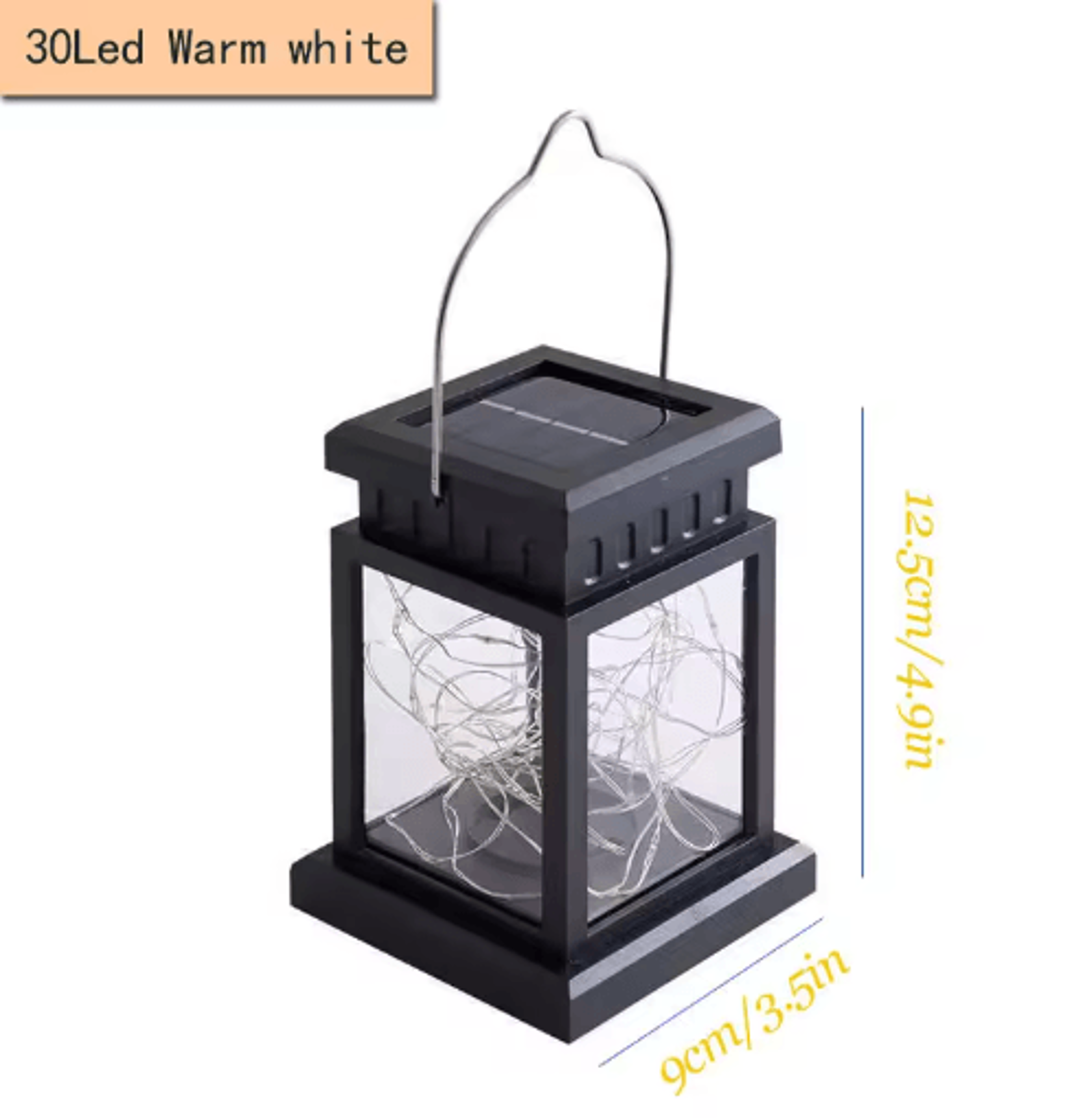 Retro Solar Hanging Lantern With CandleStyle Garden Light 1