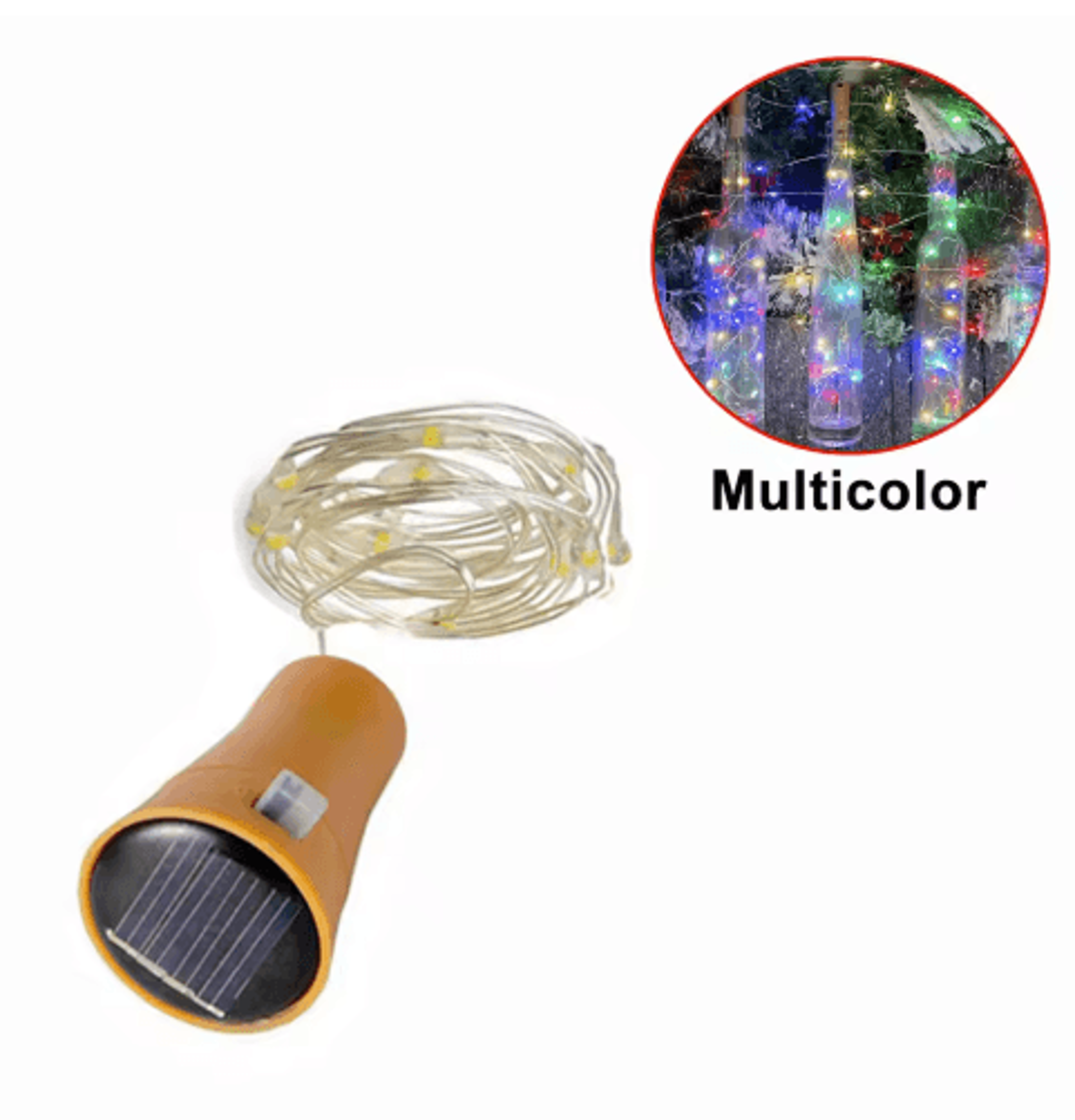 Solar 20LED Wine Bottle Cork Fairy String Lights 1
