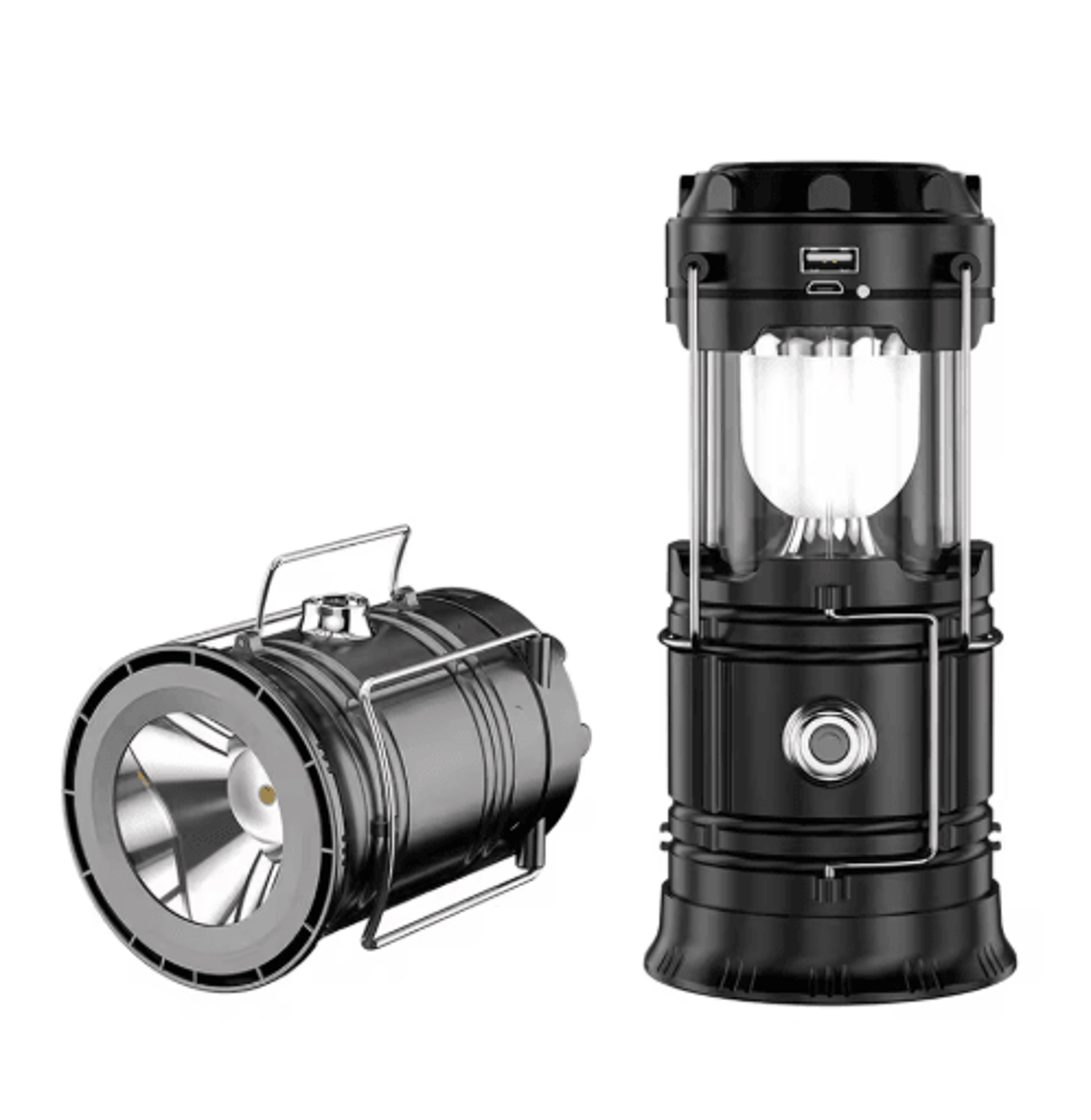 Collapsible Solar USB Rechargeable LED Camping Lantern 2