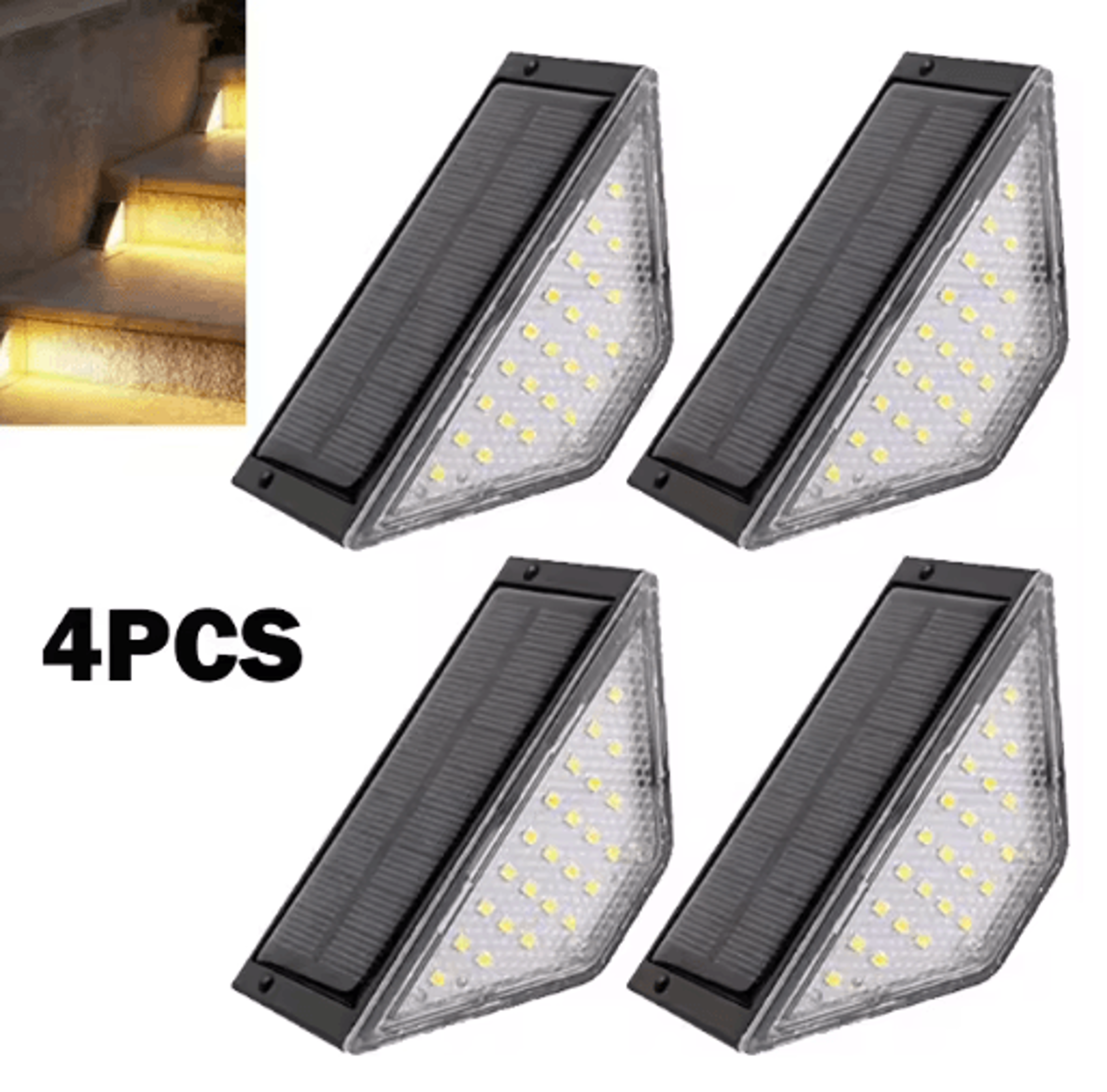 Solar Stair Lights IP67 Waterproof Outdoor Step Lighting 3