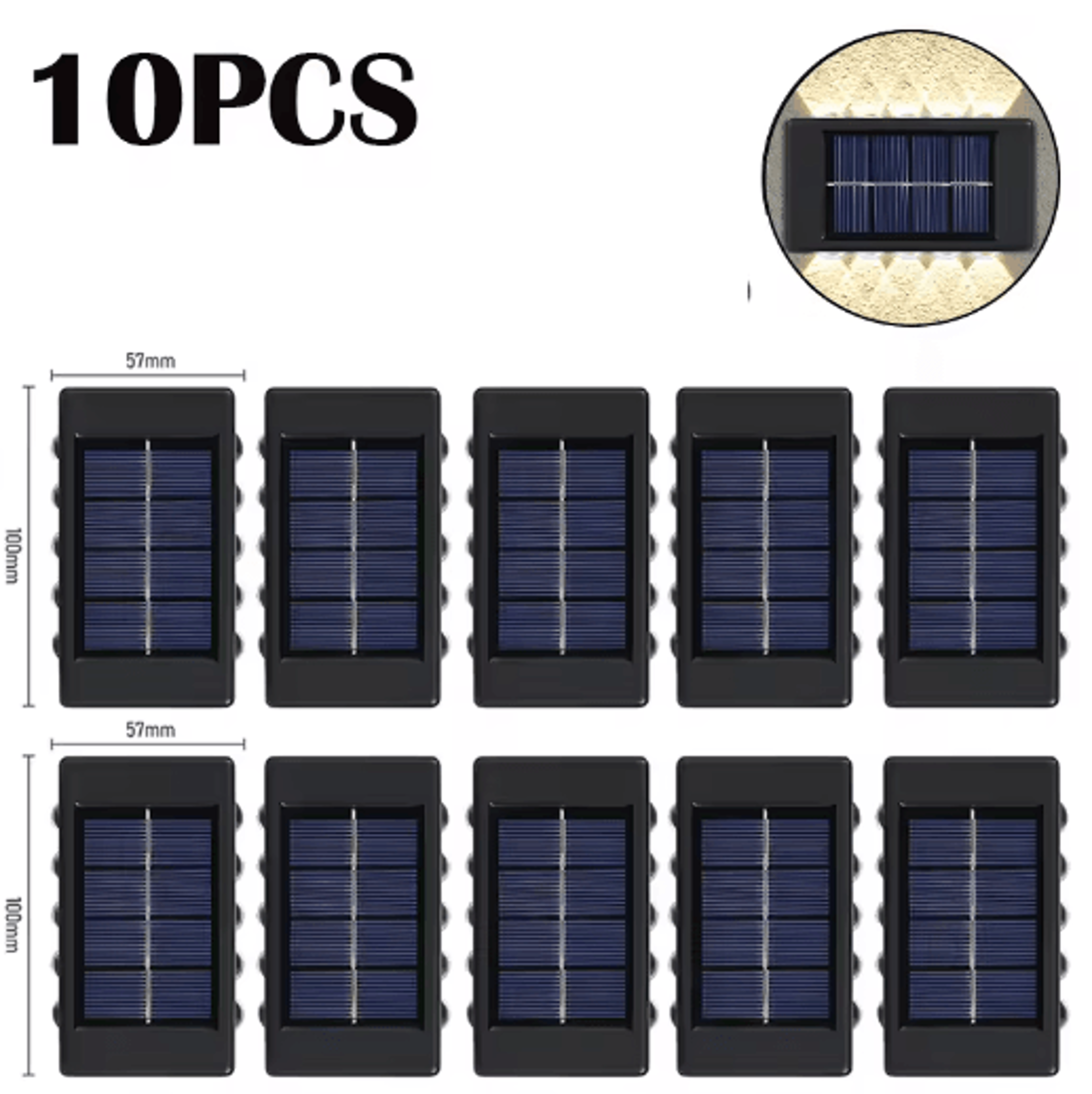 10LED Solar Up And Down Outdoor Wall Light 1