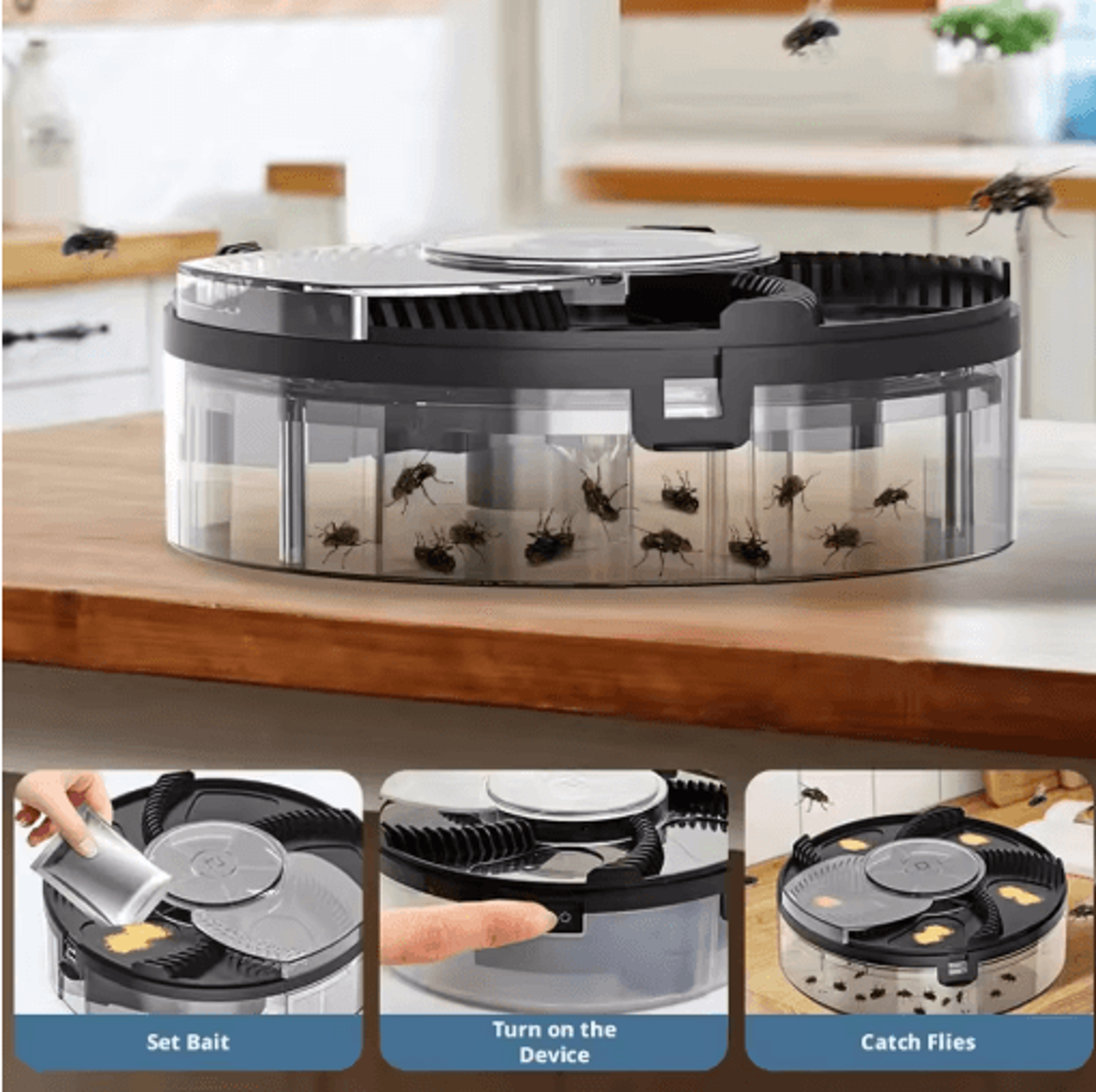 USB Automatic 360 Fly Trap For Home And Kitchen 7