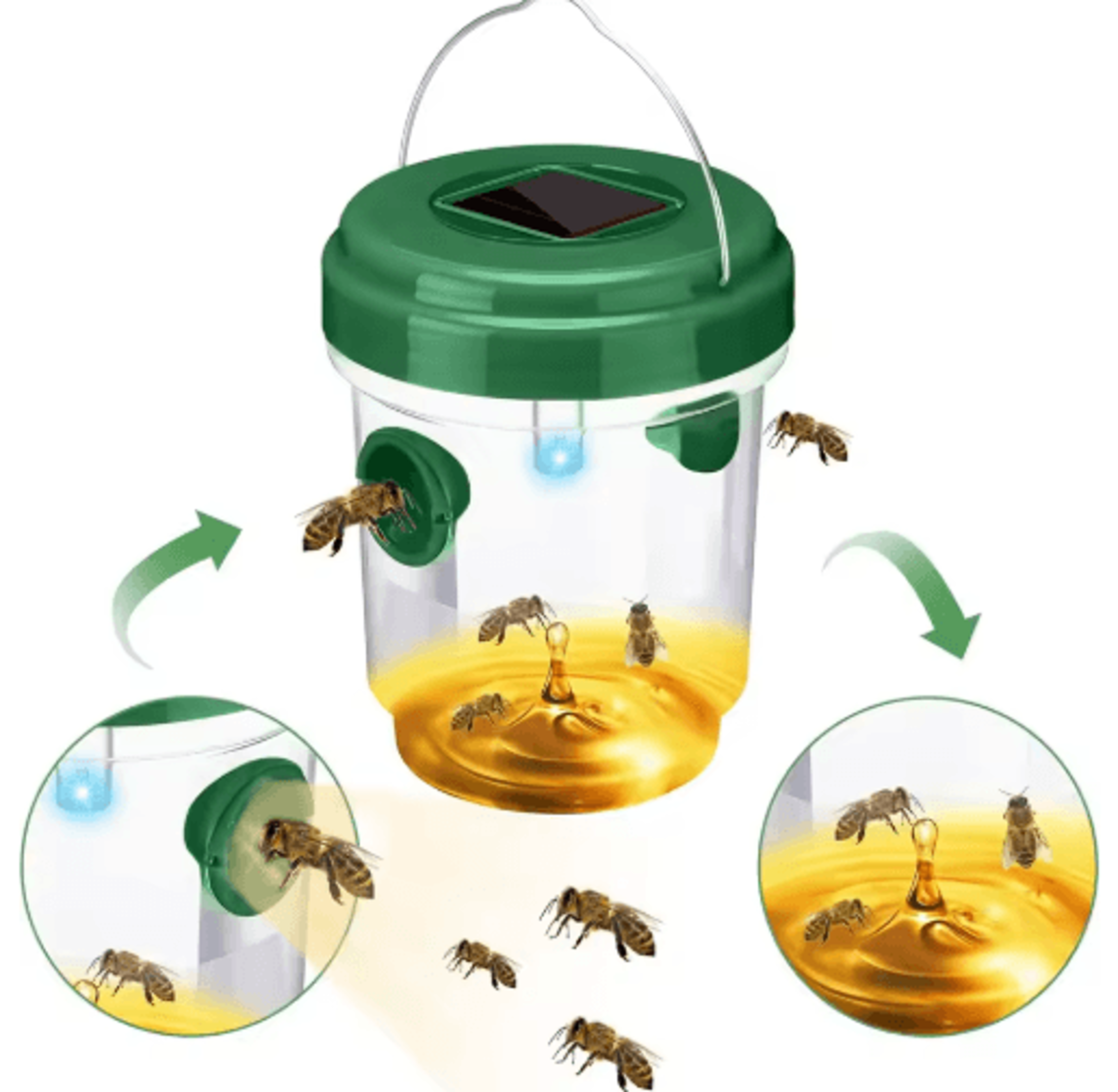 110PCS Reusable Hanging Wasp And Fruit Fly Traps 5
