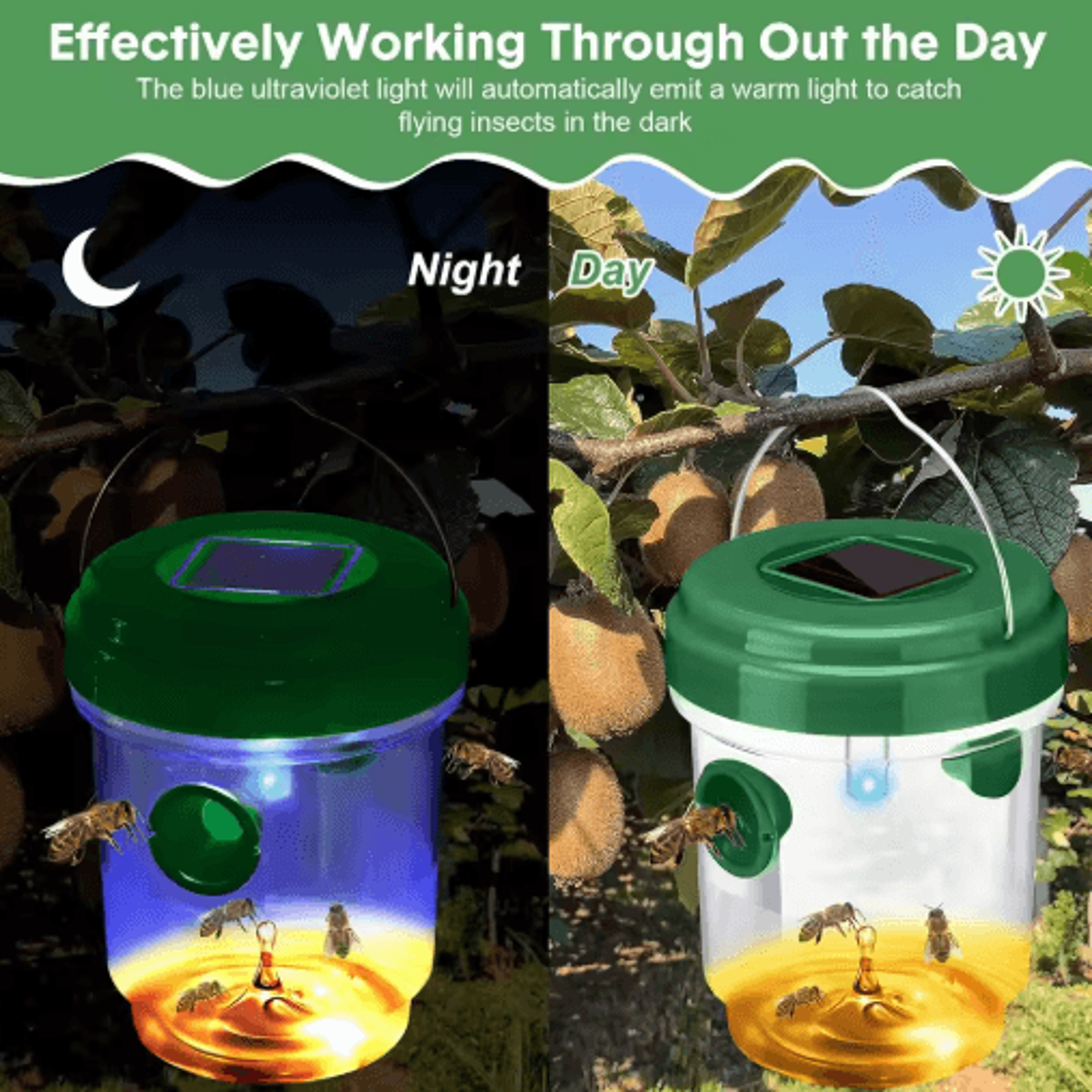 110PCS Reusable Hanging Wasp And Fruit Fly Traps 6