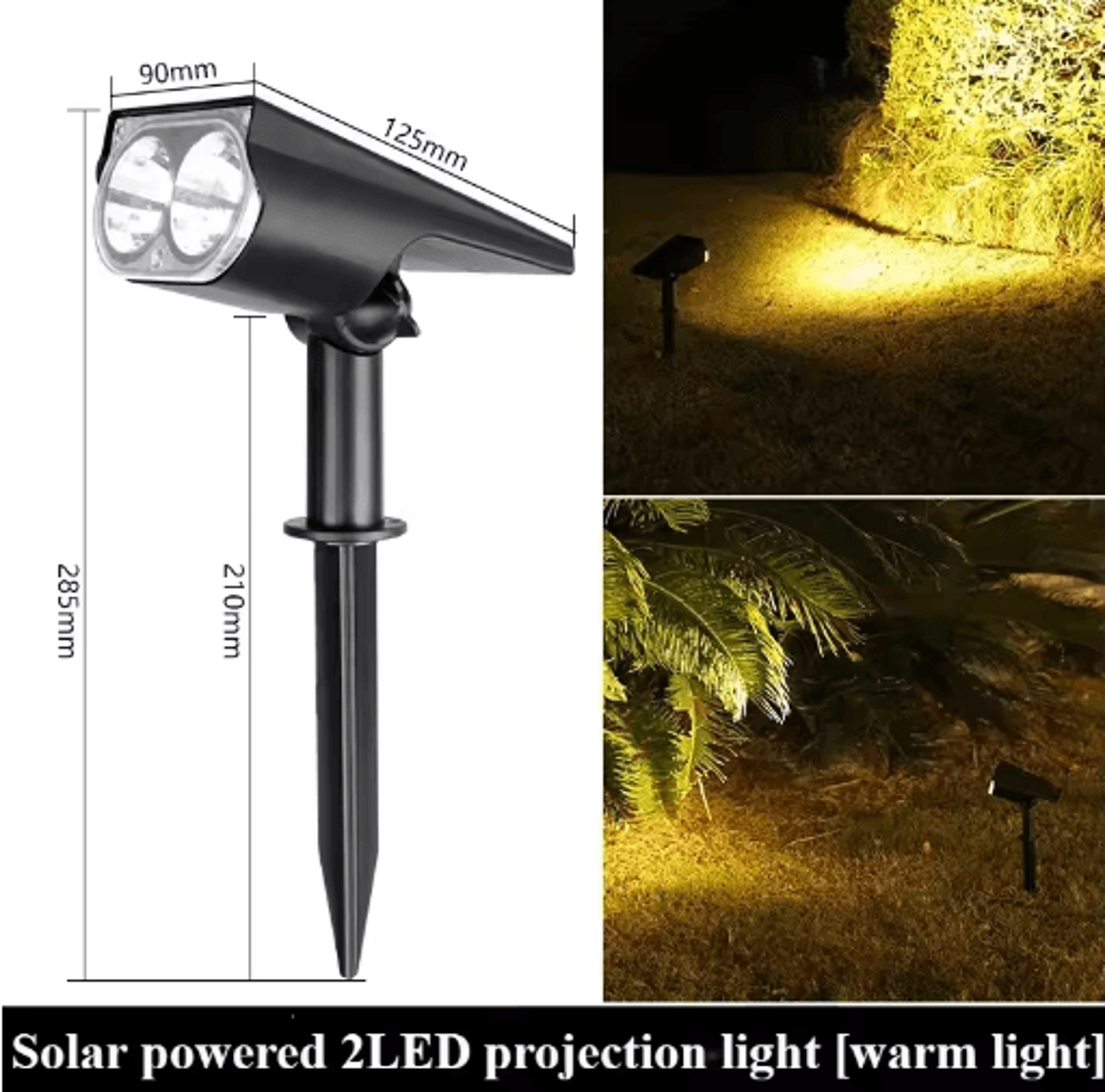 Dual LED ColorChanging Solar Landscape Spotlight 3