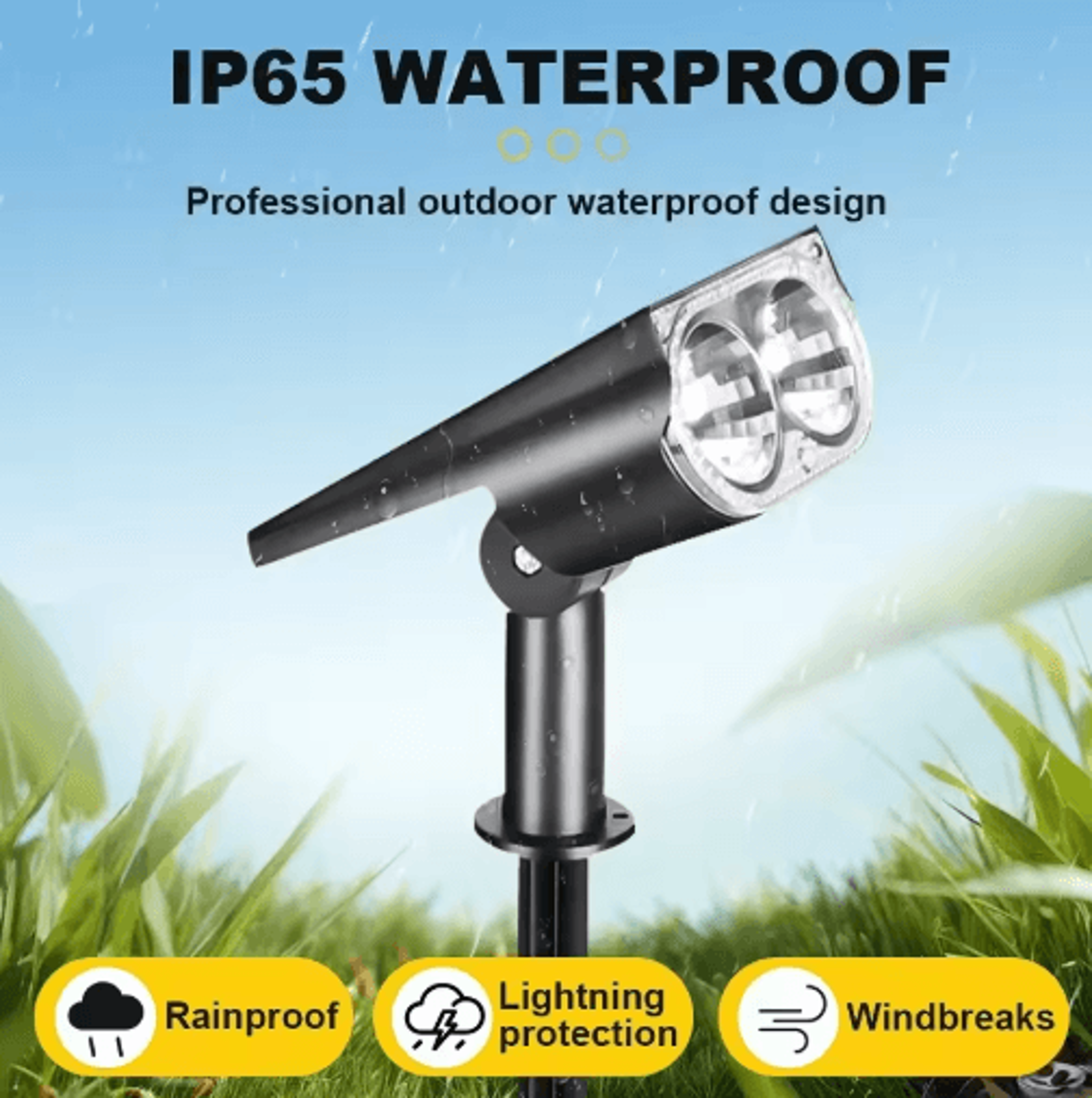 Dual LED ColorChanging Solar Landscape Spotlight 7
