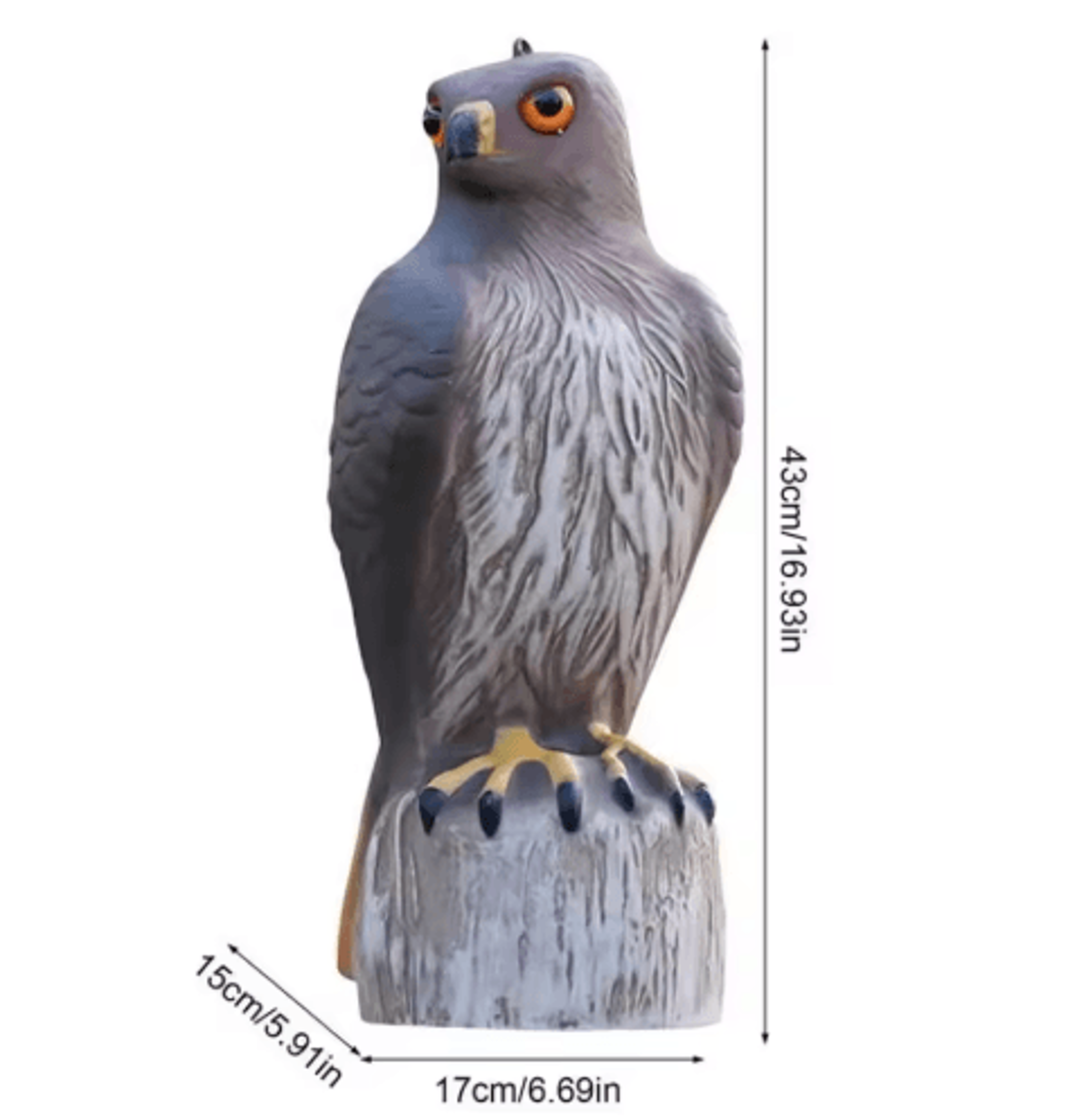 Realistic Large Eagle Decoy Bird Deterrent For Garden 2