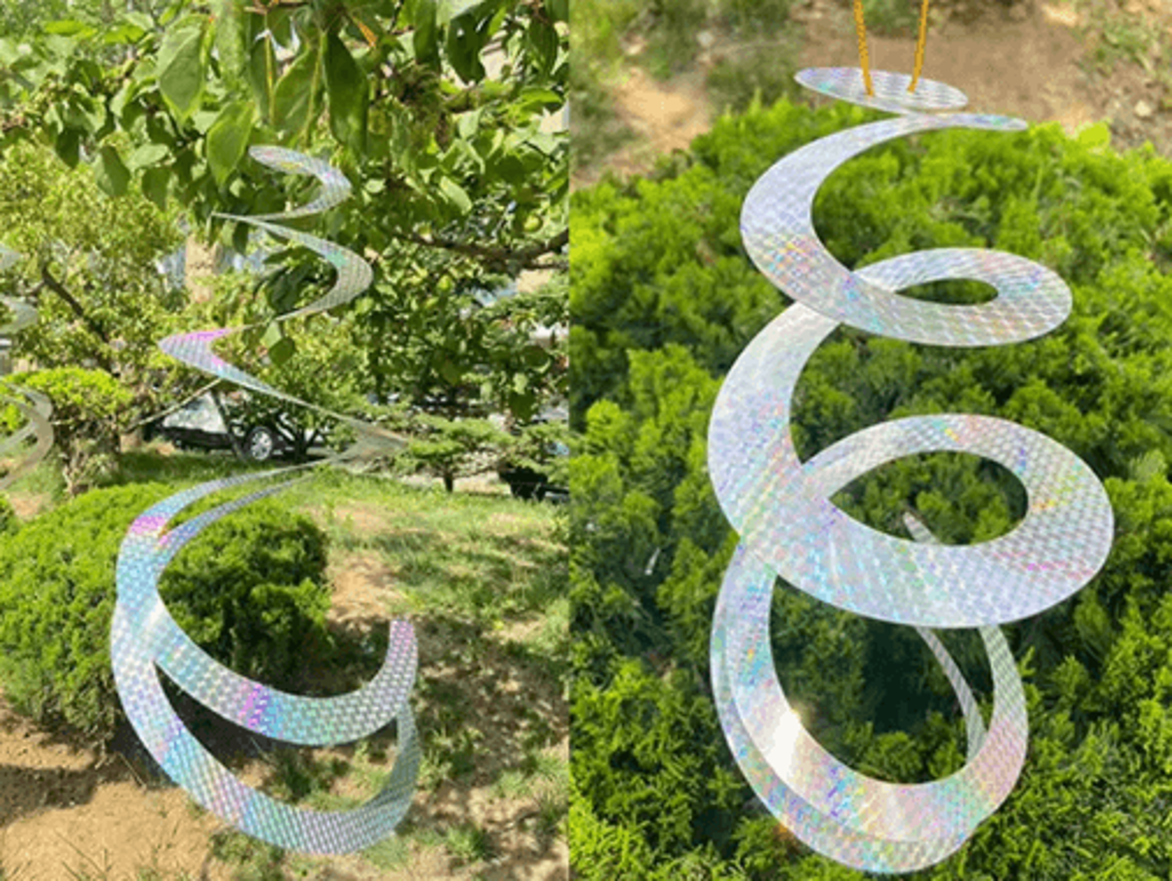 Spiral Reflective Bird Scare Tape With Audible Deterrent Effect 1