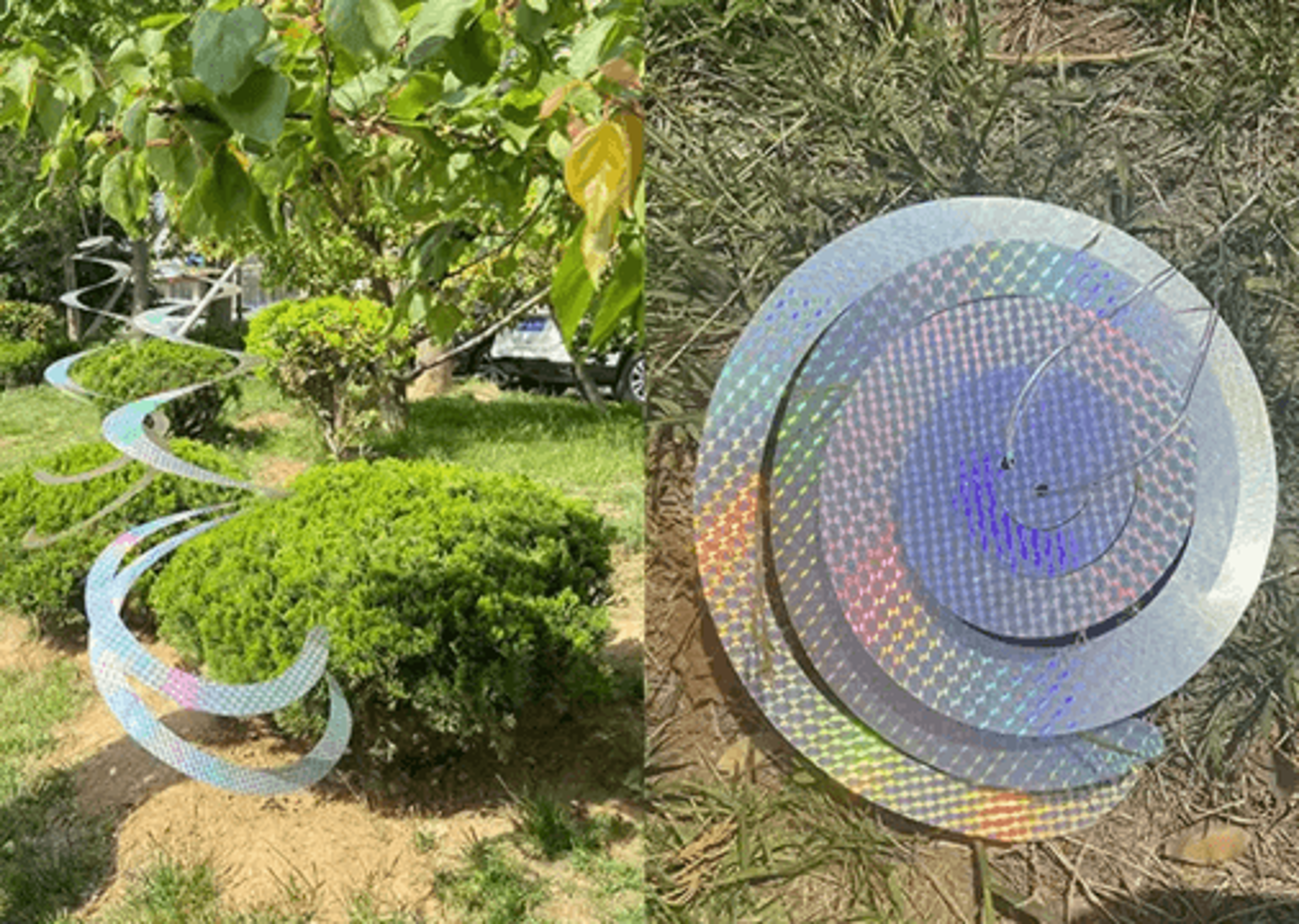 Spiral Reflective Bird Scare Tape With Audible Deterrent Effect 2