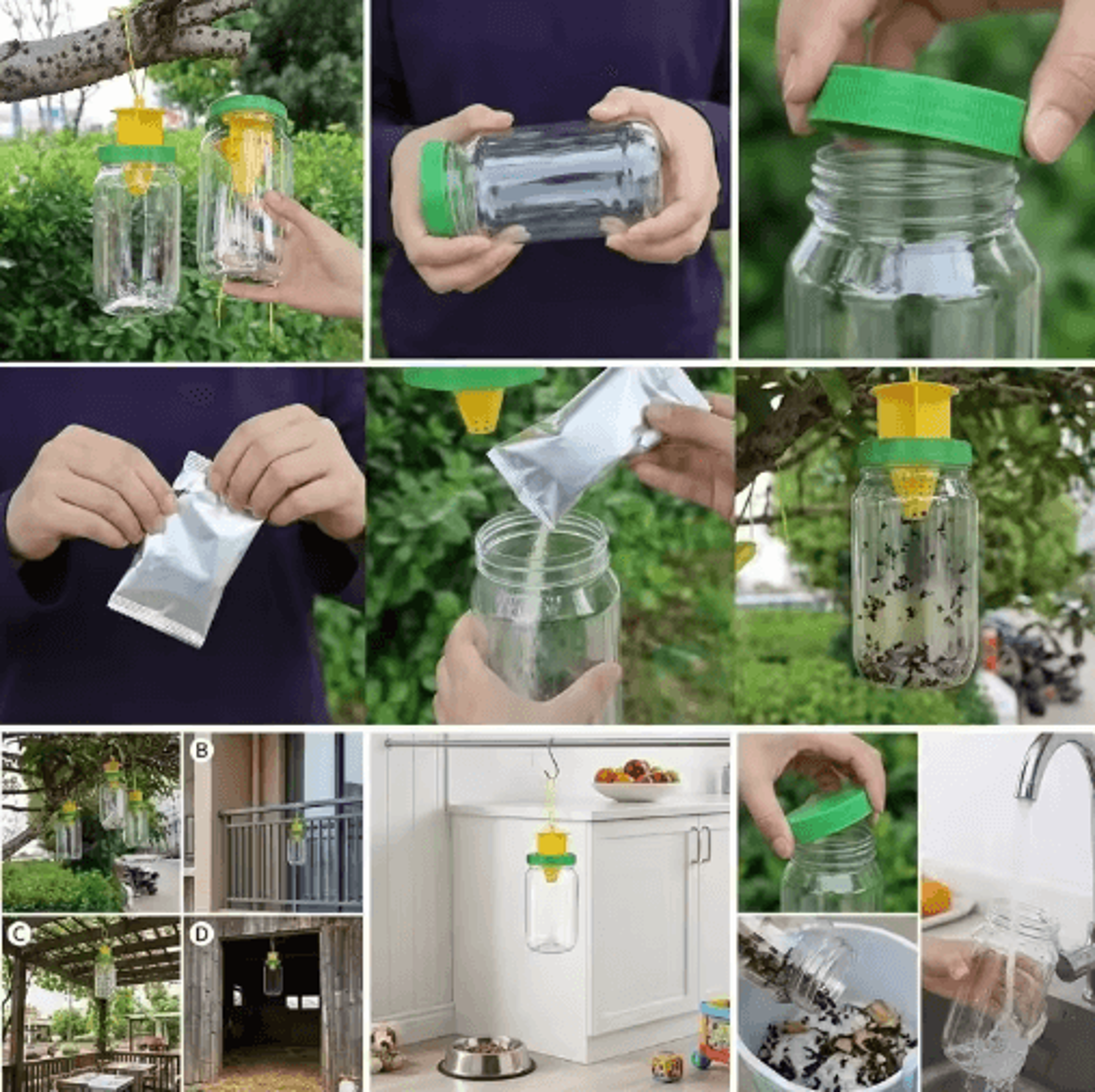 Reusable Hanging Fly Wasp  Hornet Insect Trap 7