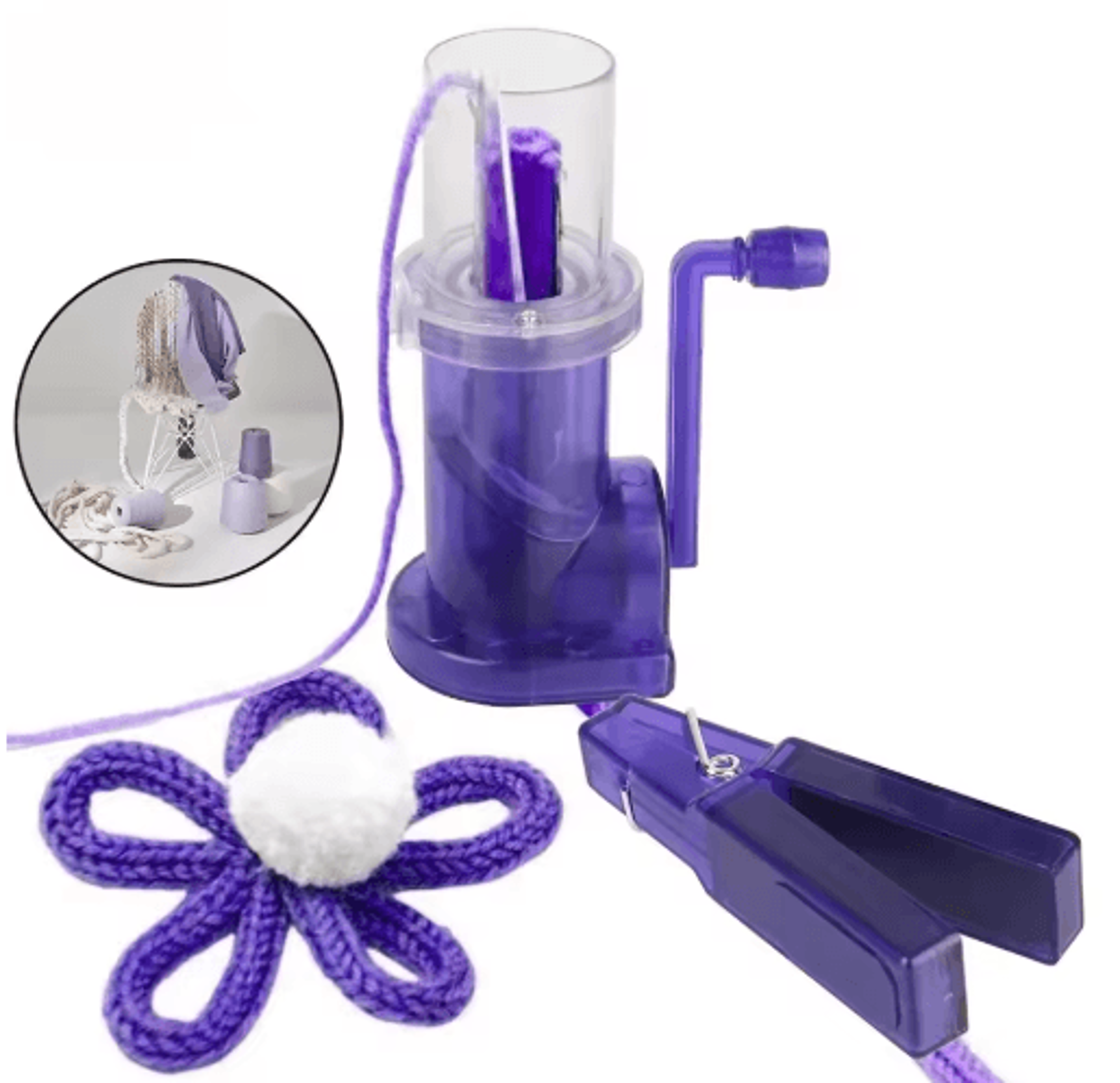 Portable HandCrank Knitting Machine With Weaving Accessories 6