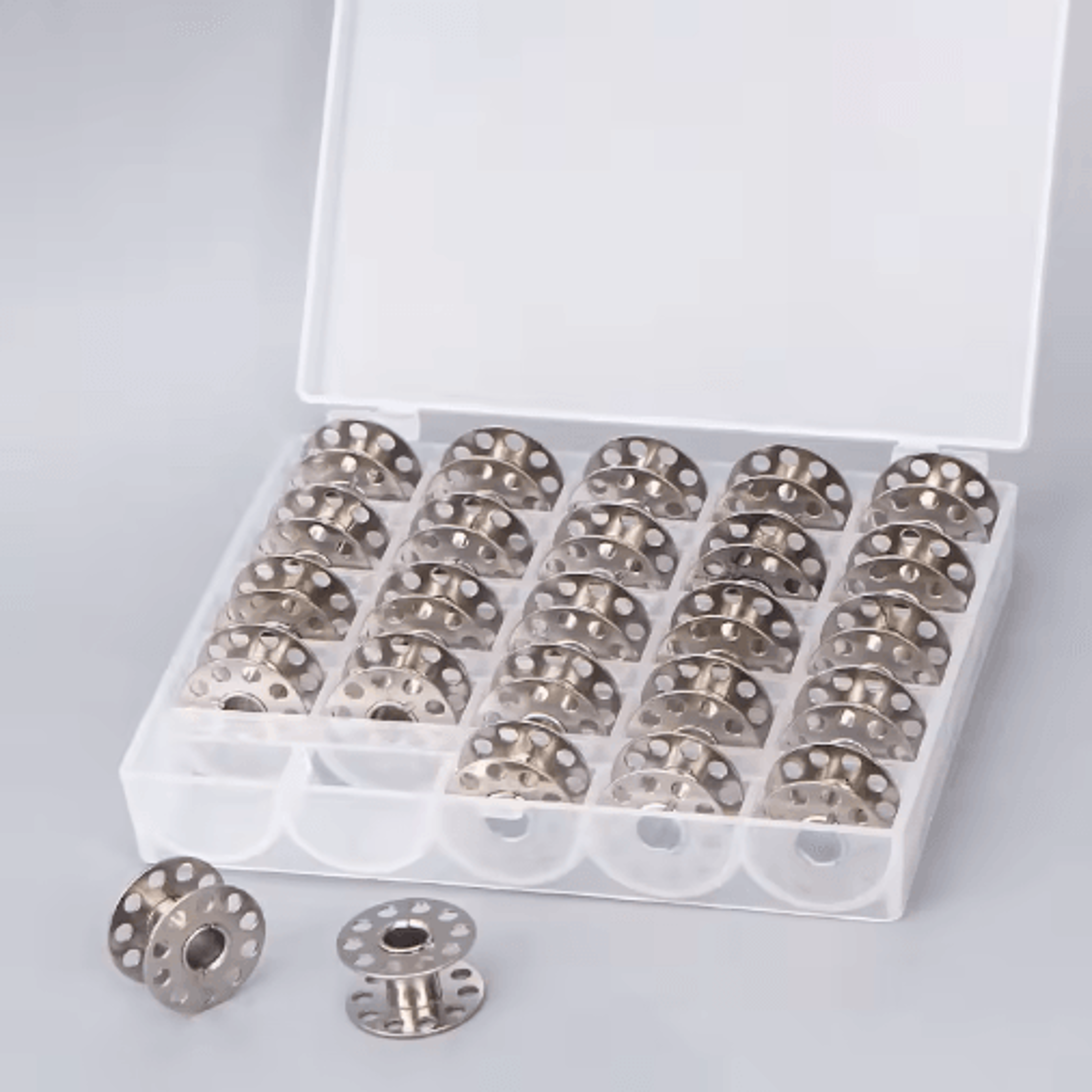 25Piece Sewing Thread Bobbin Set With Storage Box 1