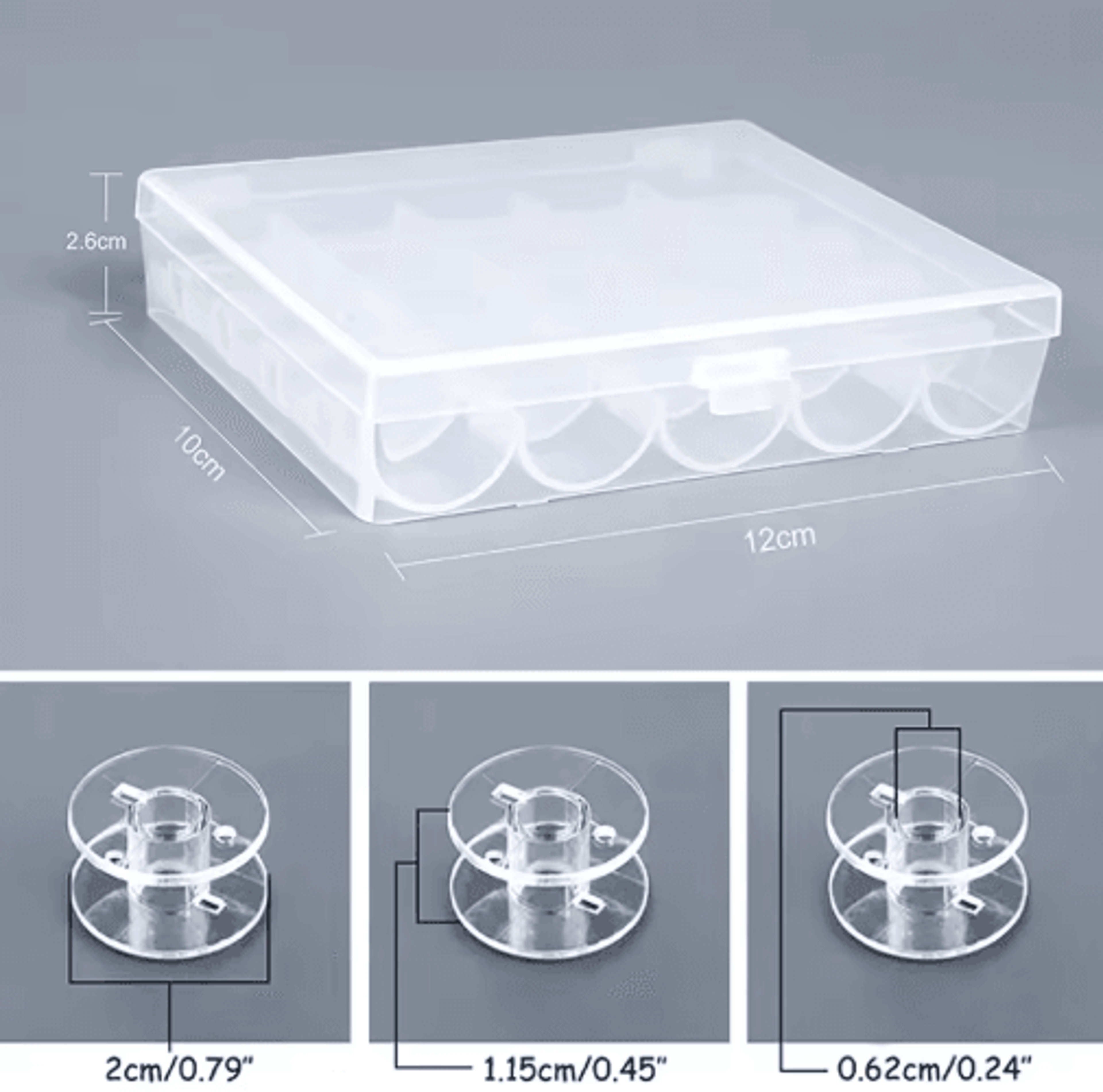 25Piece Sewing Thread Bobbin Set With Storage Box 8