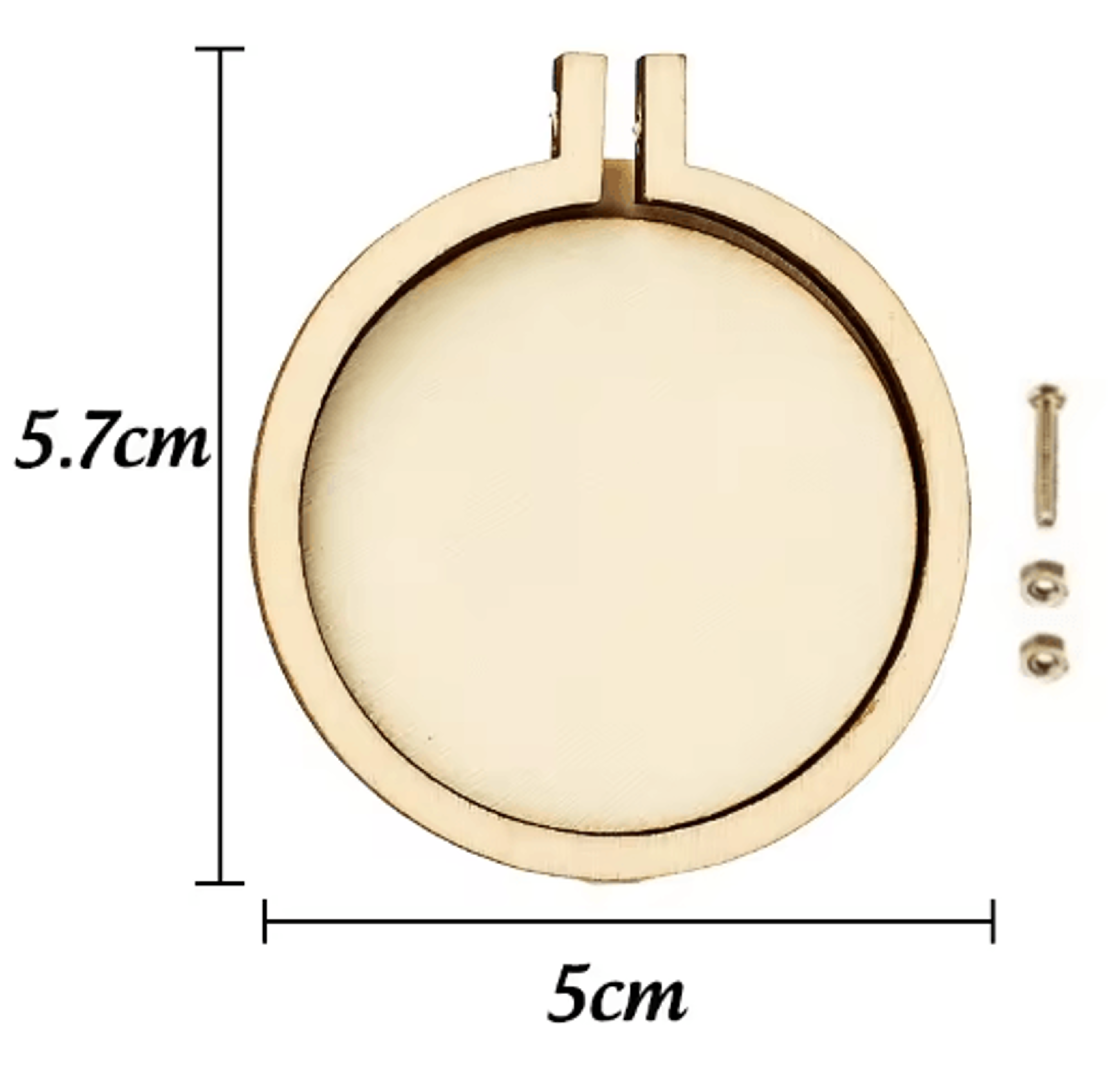 10PCS Mini Wooden Embroidery Hoop Pendant Kit 8