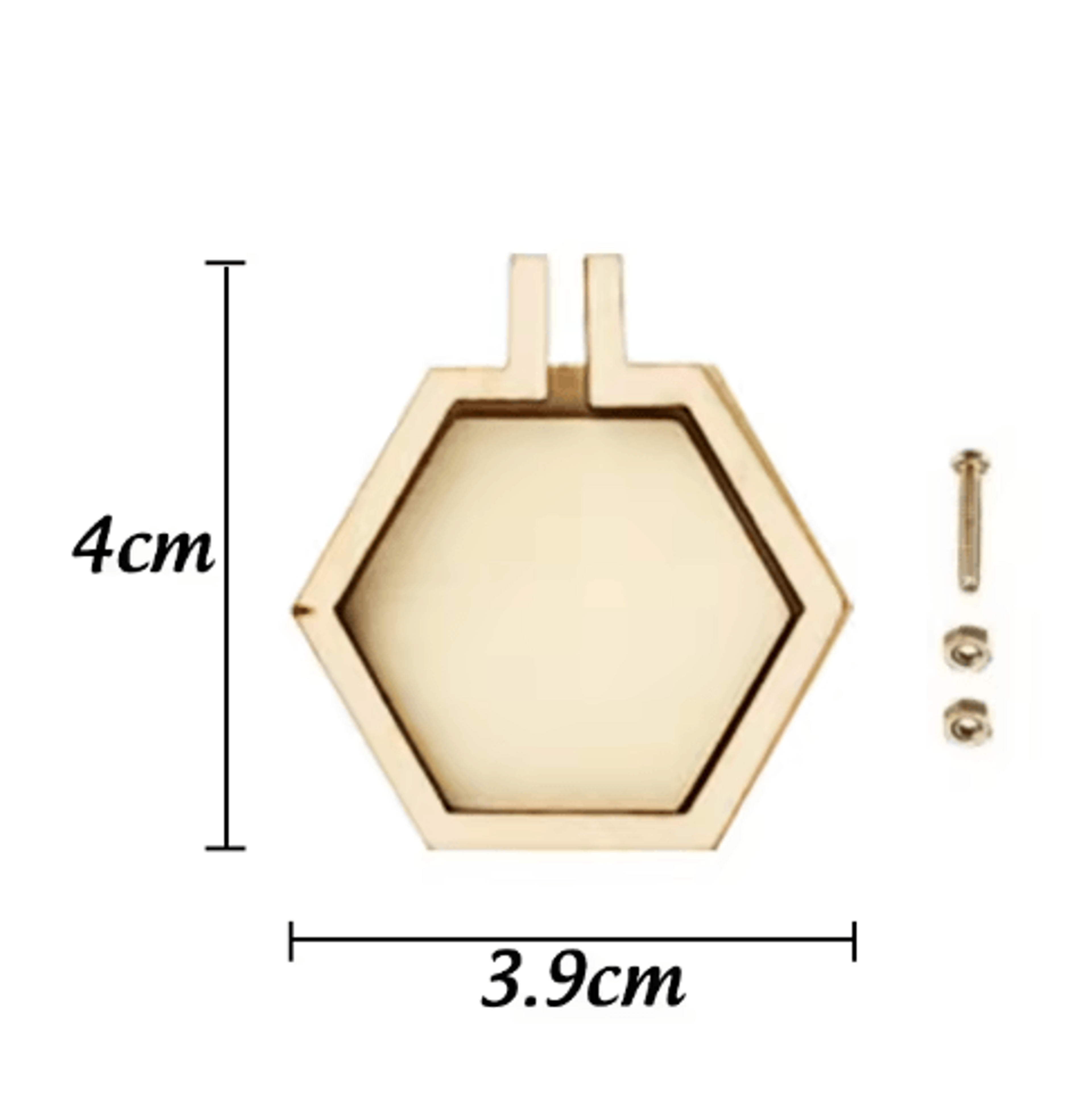 10PCS Mini Wooden Embroidery Hoop Pendant Kit 4