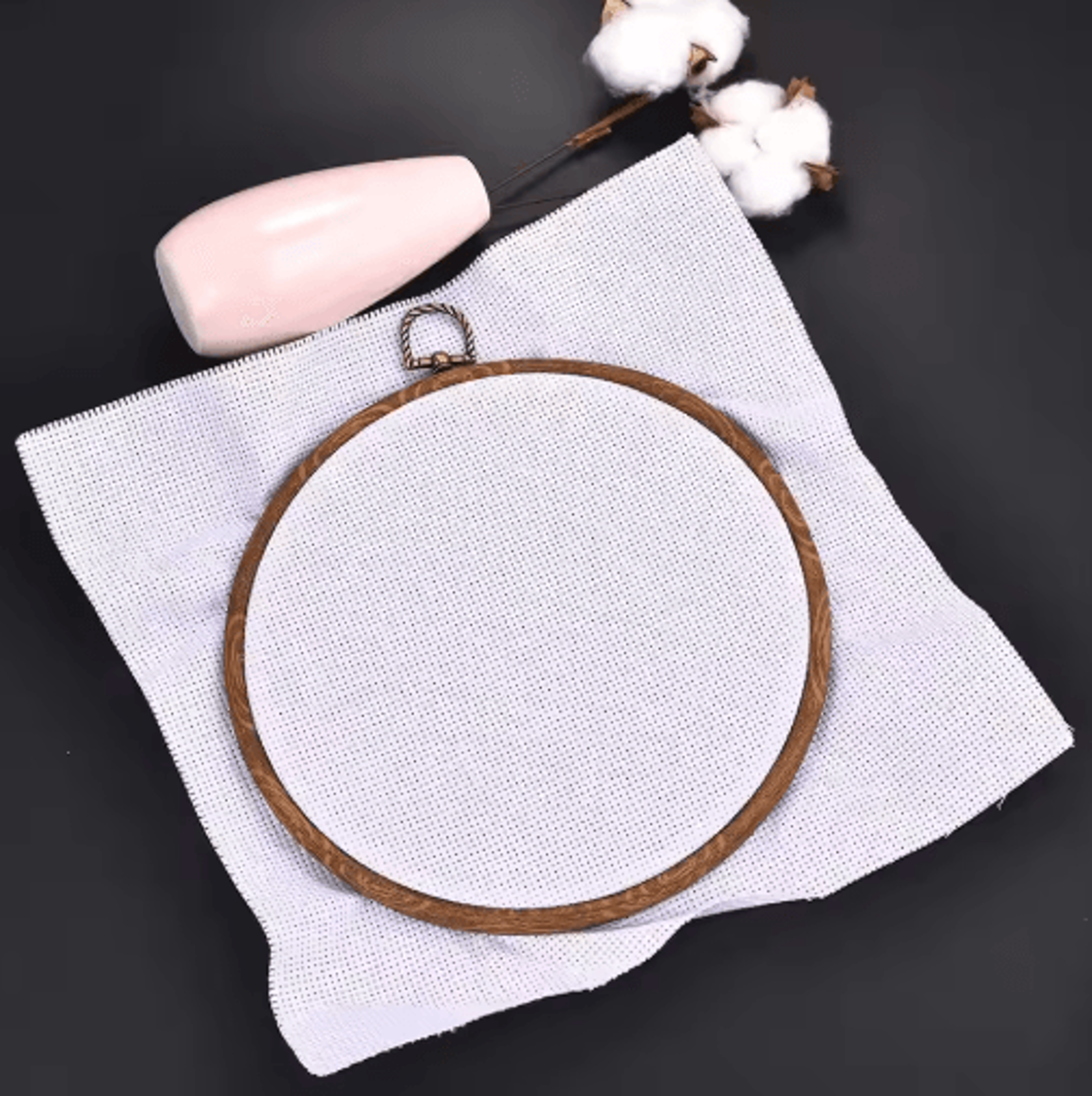 Round Embroidery Hoop Frame Set For Cross Stitch  Needlecraft 19