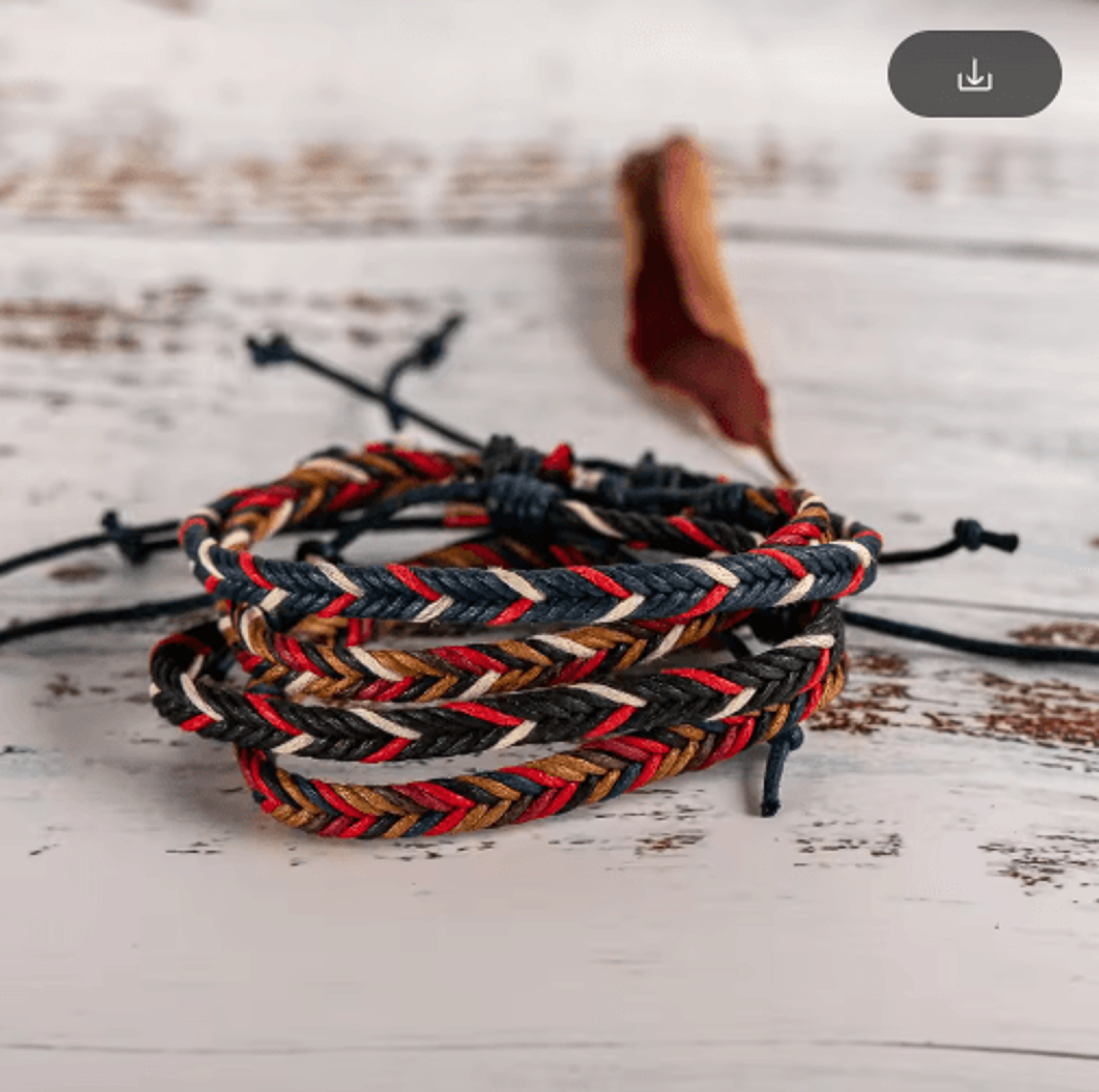 KY301 Handmade Adjustable Macrame Rope Bracelet 0