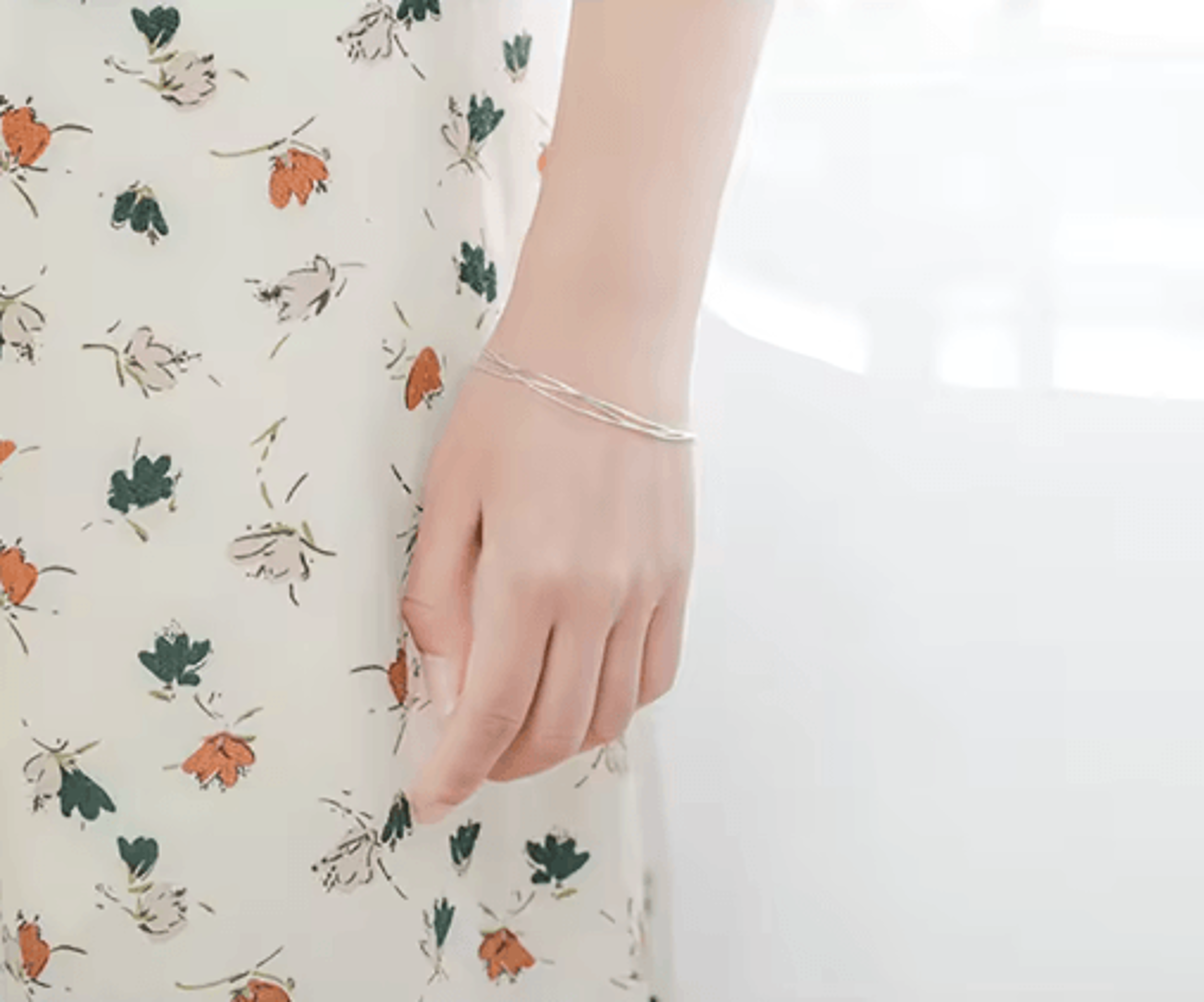 ANENJERY MultiLayer Snake Bone Chain Anklet SB348 5