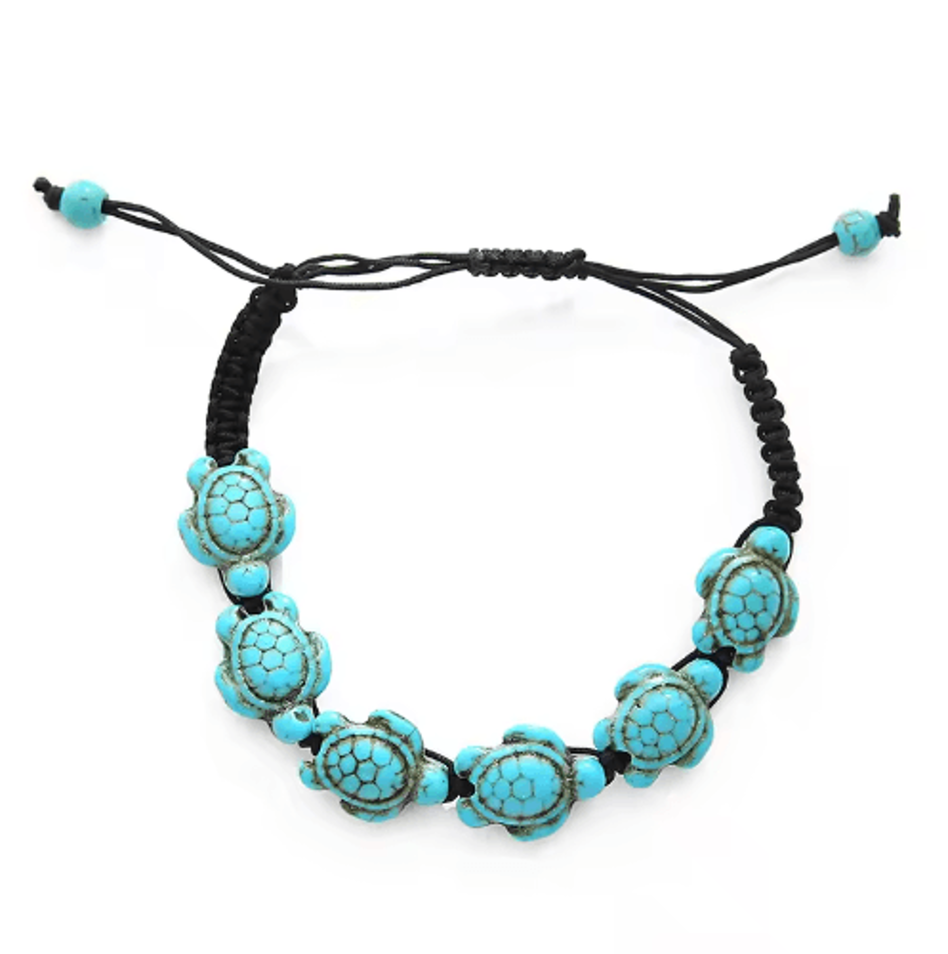 Six Turtle Bohemian Turquoise Woven Bracelet 2