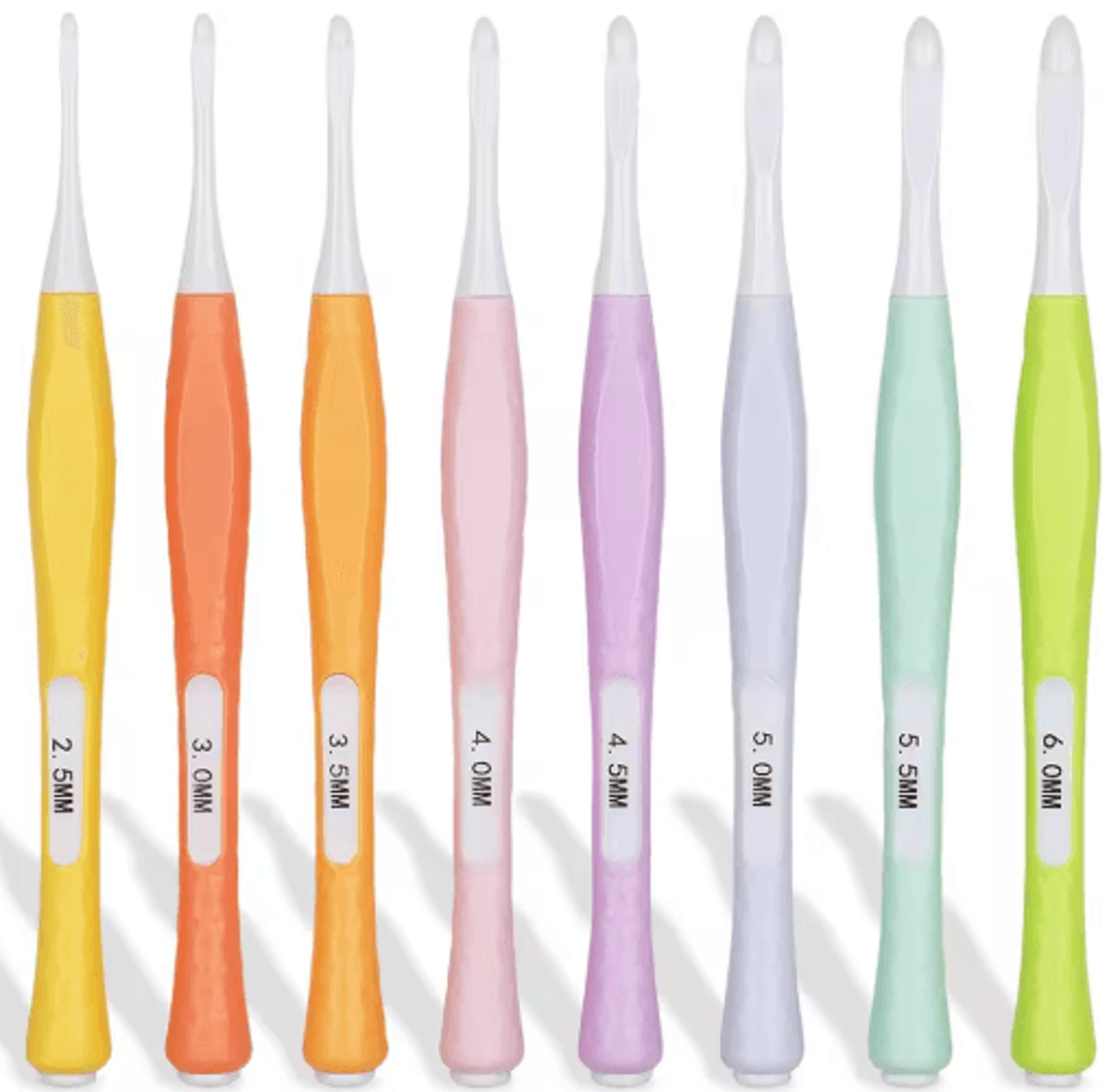 8PCS Ergonomic SoftGrip Inline Crochet Hook Set 1