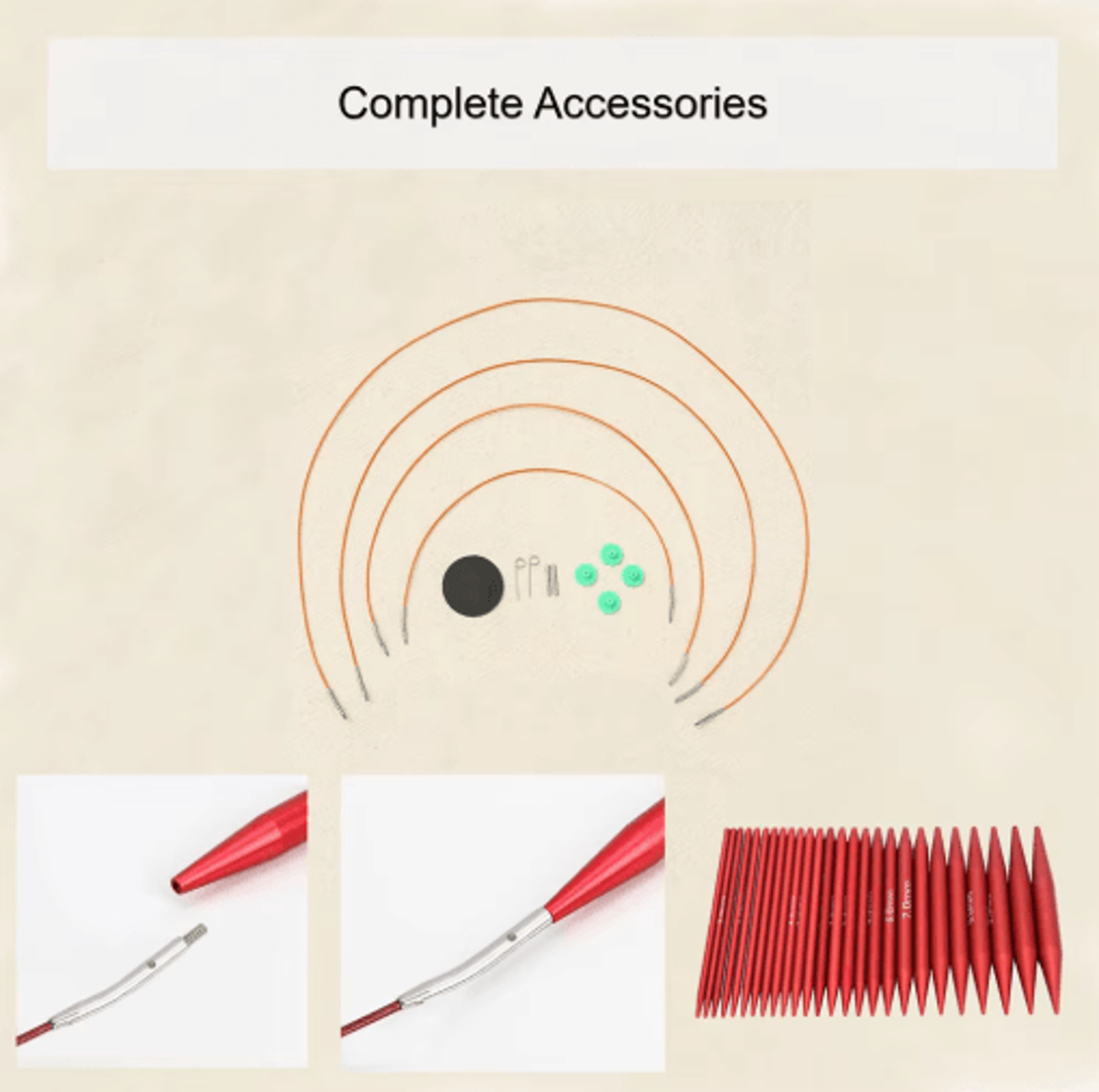 26Piece Interchangeable Circular Knitting Needle Set 5