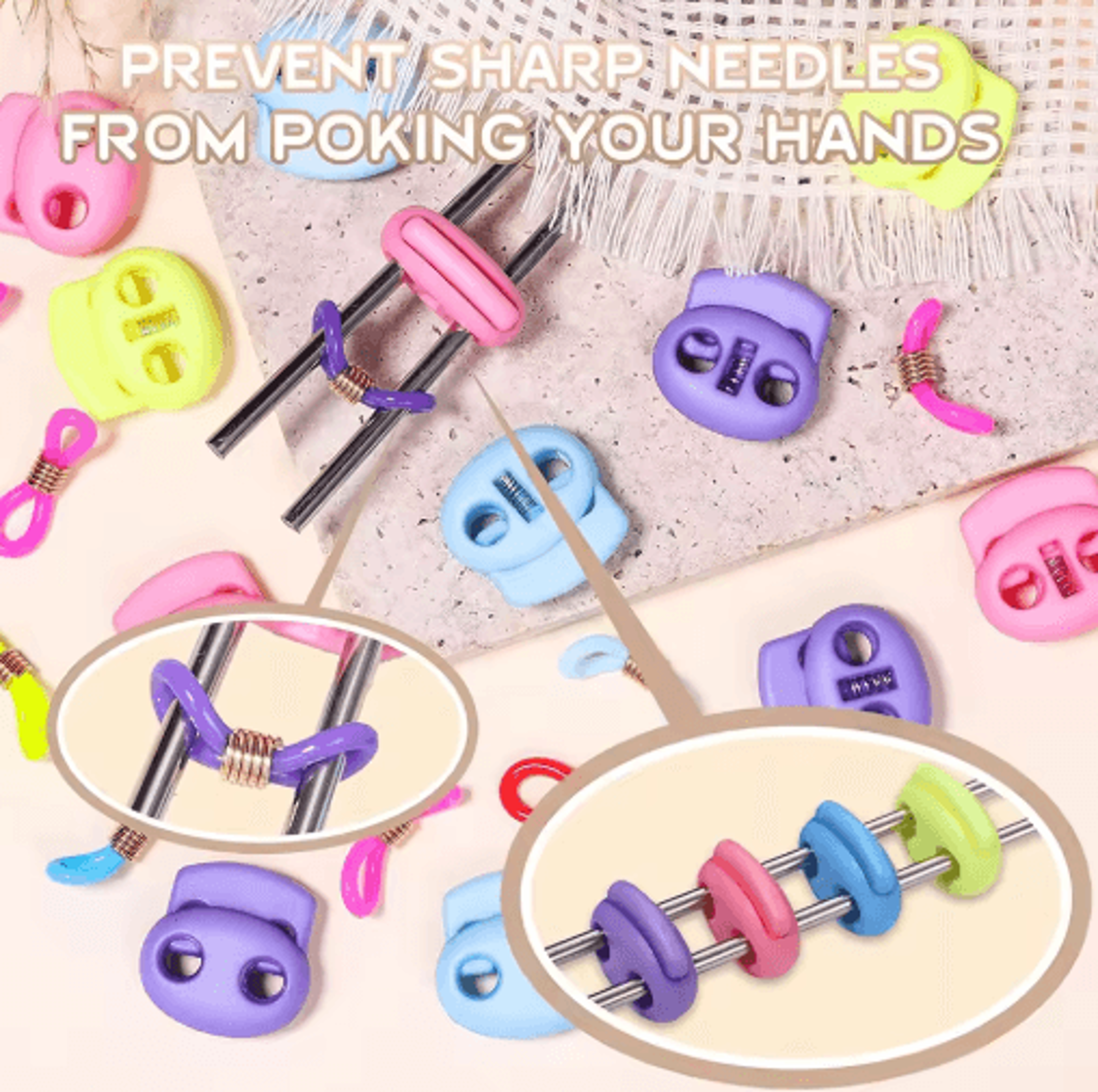 32PCS Silicone Knitting Needle Stoppers 5