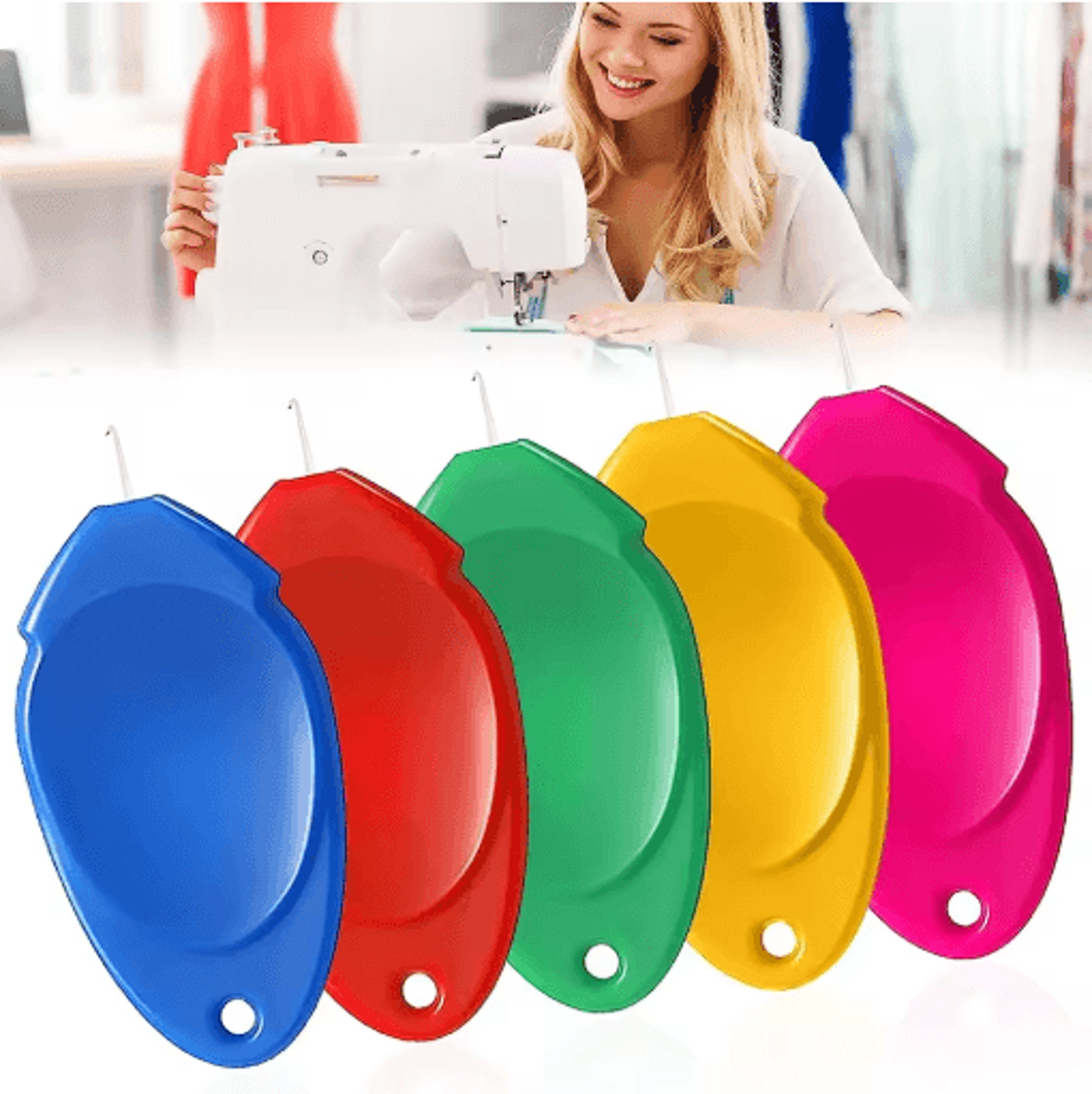 10PCS Easy Automatic Needle Threader Set 0