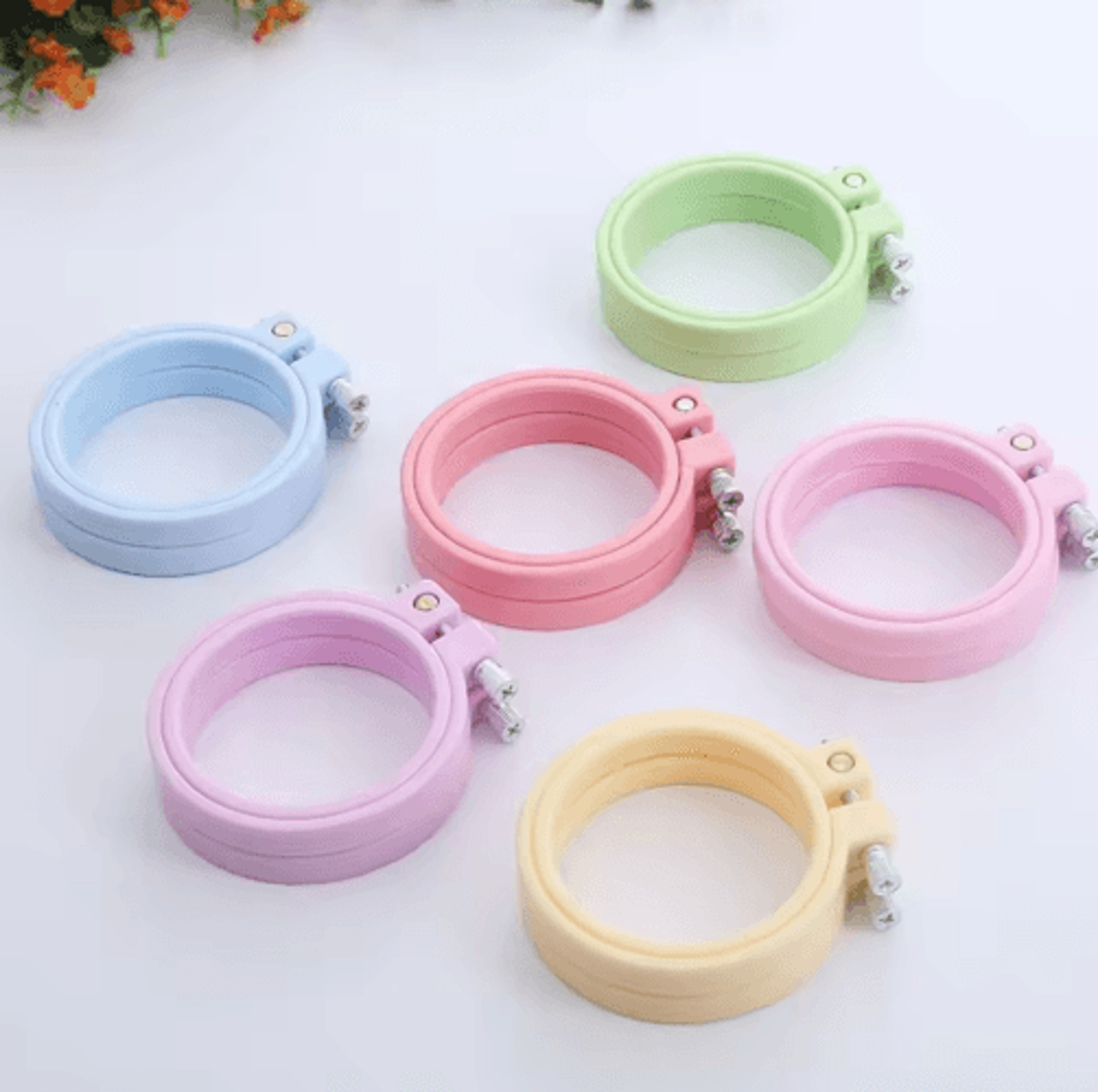 7cm Round Plastic Embroidery Hoop For Cross Stitch 0