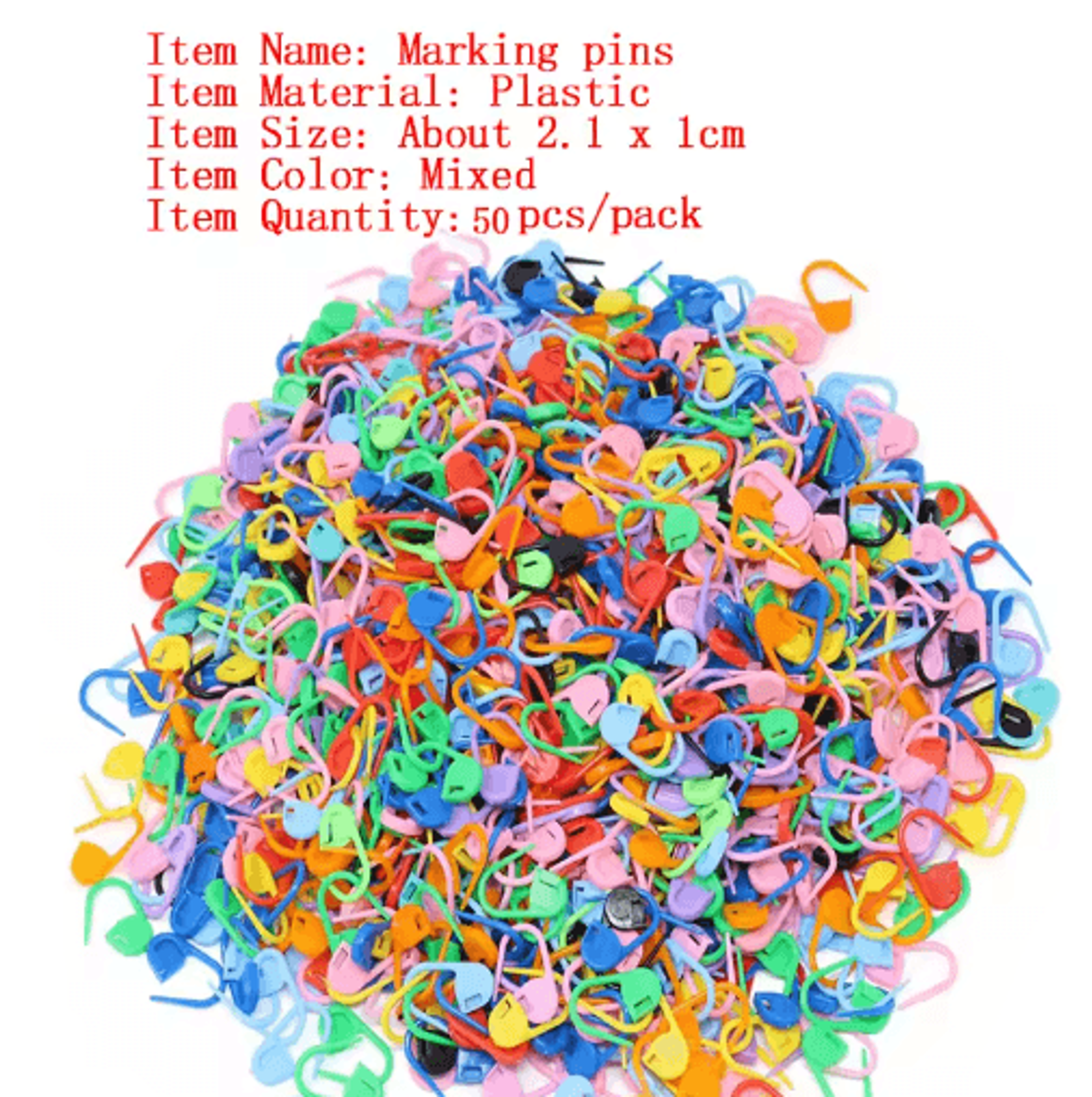 50PCS Locking Stitch Marker Buckle Pins 1