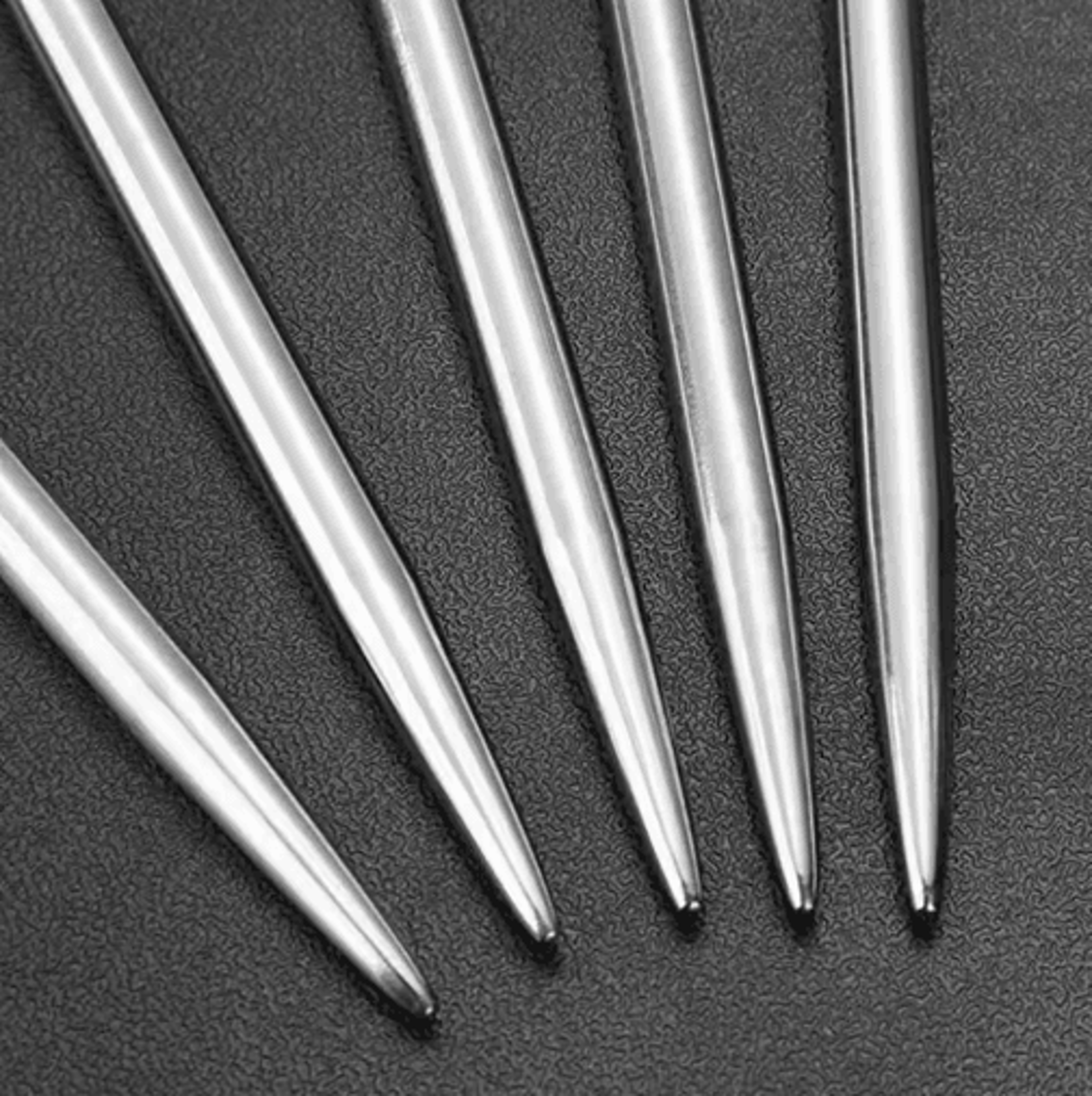 22PCS Stainless Steel Straight Knitting Needle Set 3