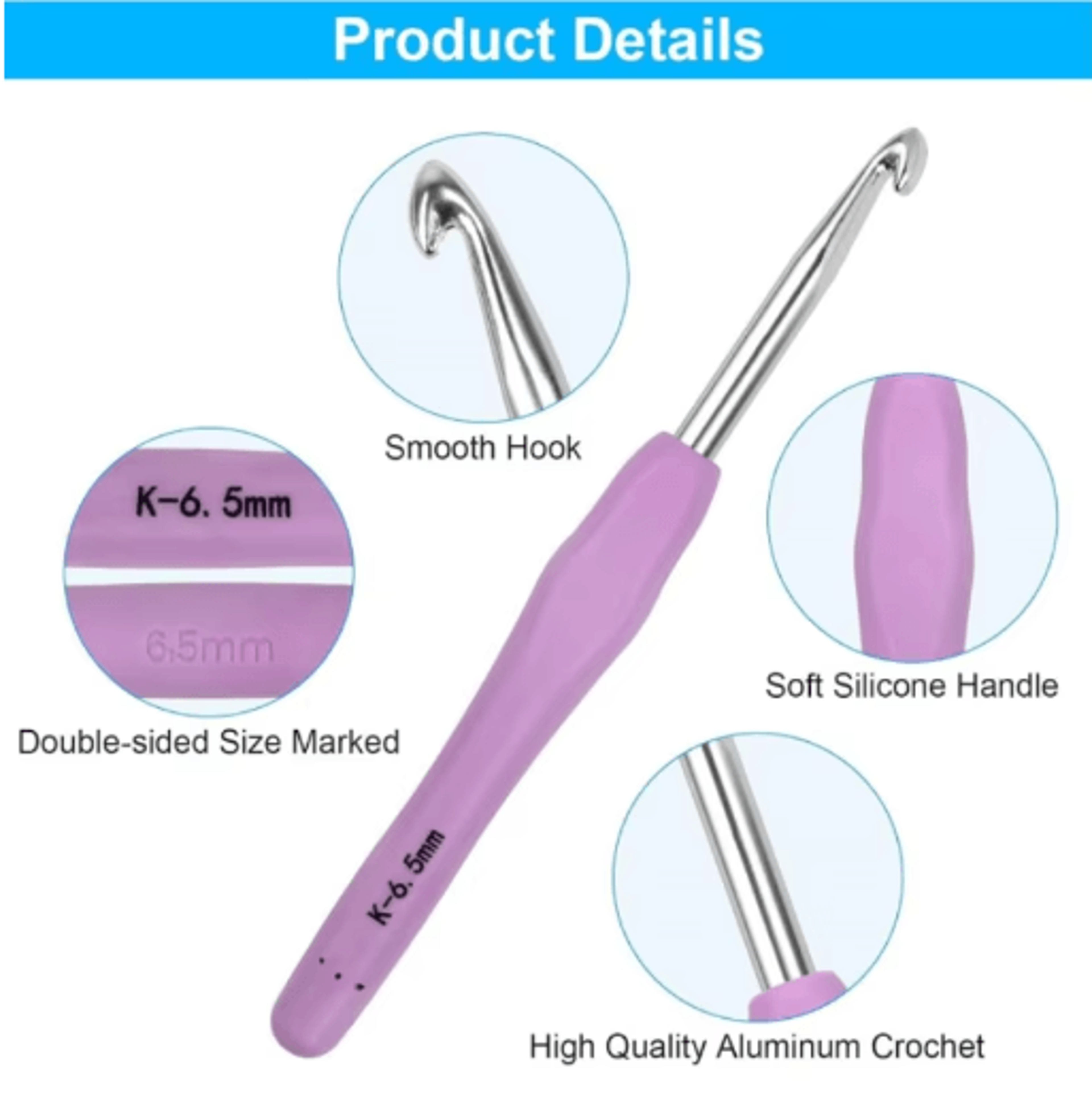 Colorful Ergonomic Crochet Hook Set For Beginners 5