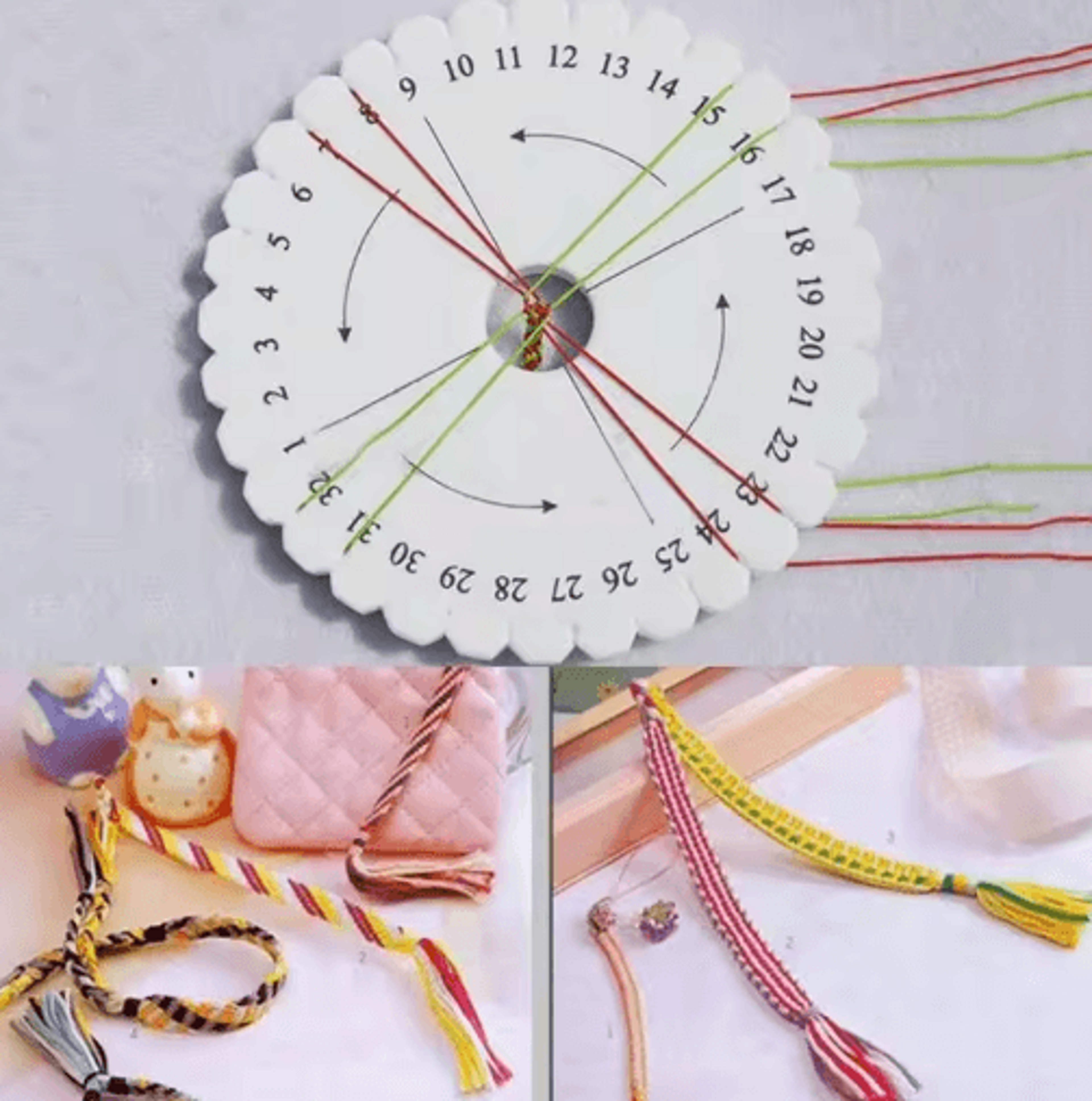 2PCS Round AND Square Kumihimo Braiding Disc Set 5