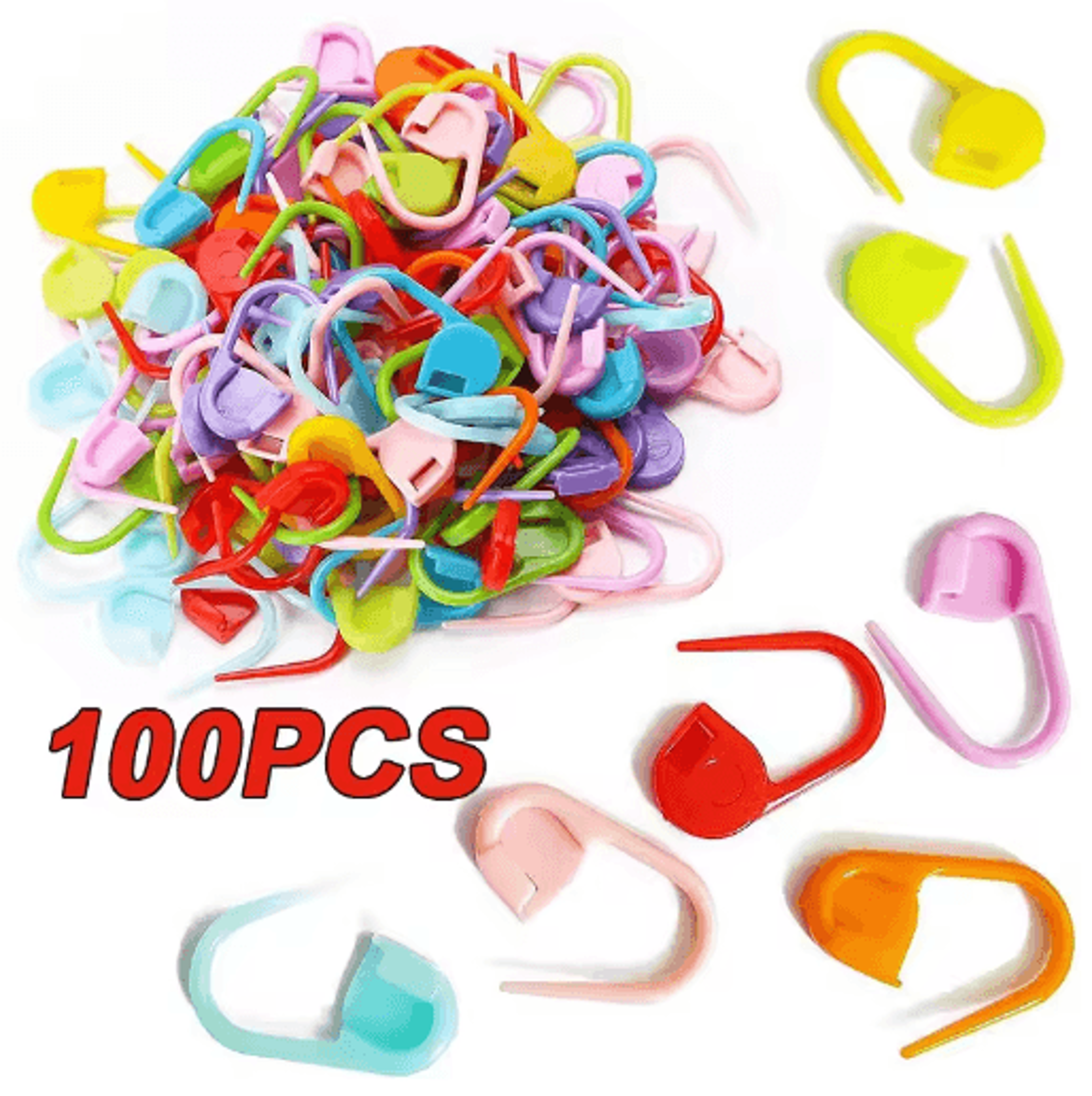 50100PCS Plastic Locking Stitch Markers 0