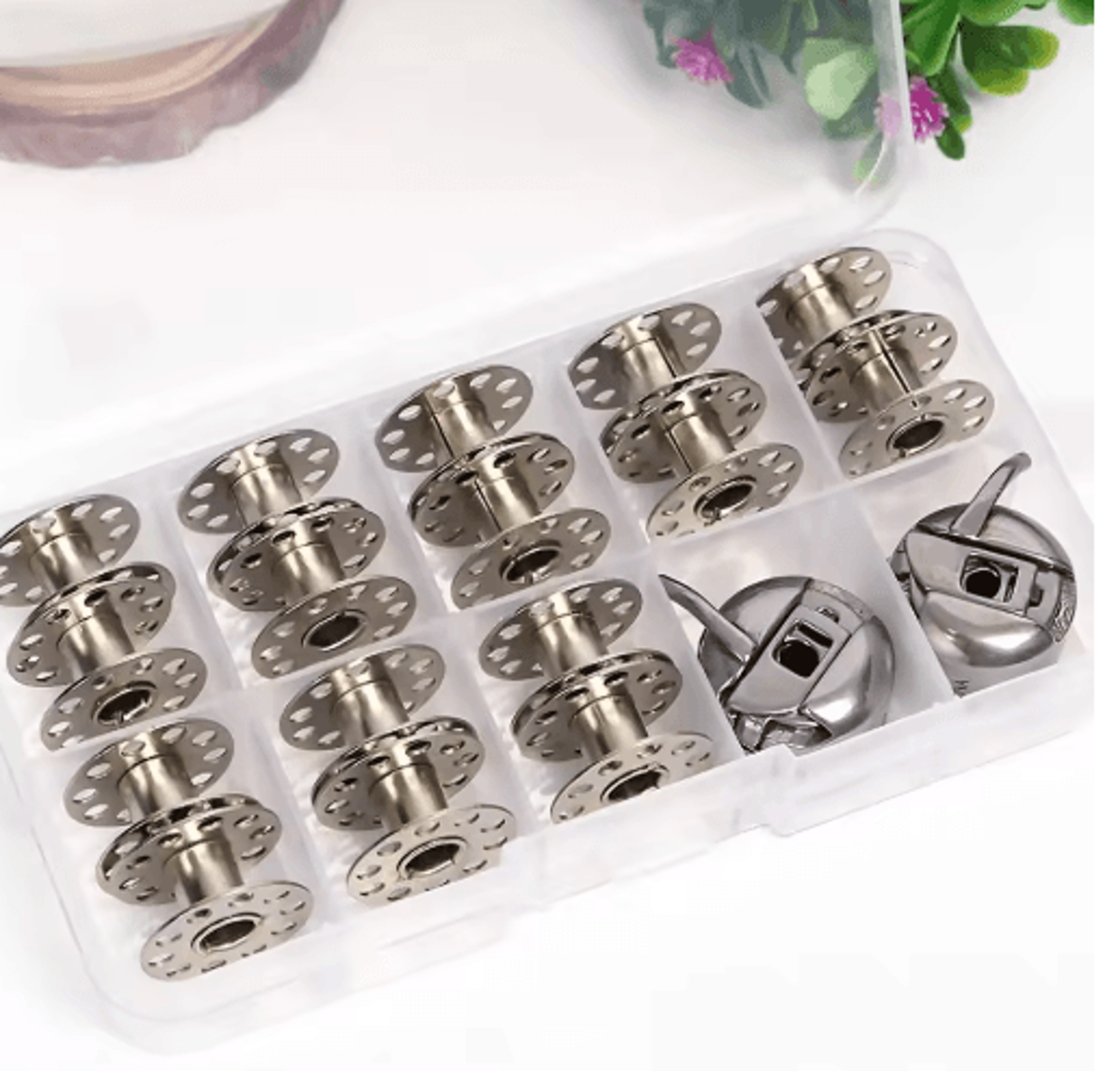 Stainless Steel Sewing Machine Bobbin  Case Set 0